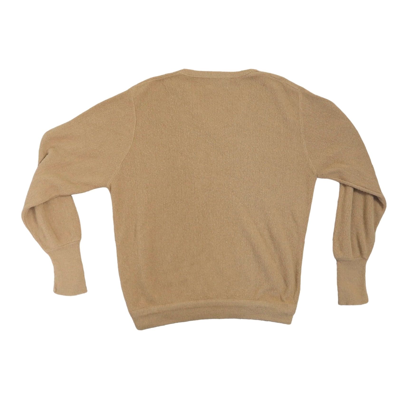 JCPenney VINTAGE The Fox Sweater JCPenney tan wool knit v-neck sweater Men’s L 80s 70s Union made Size US L / EU 52-54 / 3 - 2 Thumbnail