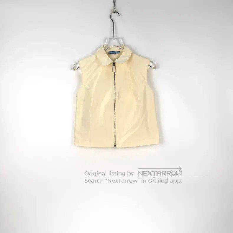 Prada Prada Champagne-colored metal triangle nylon vest Size XS / US 0-2 / IT 36-38 - 3 Thumbnail