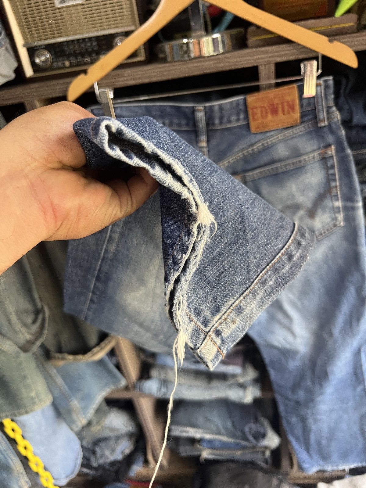 Edwin 🔥Vintage Edwin 503 Regular Distressed Denim Size US 31 - 13 Thumbnail