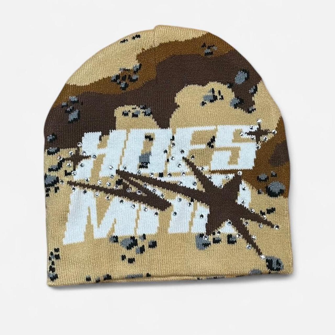Other Tan Camo “Hoes Mad” rhintestone beanie Size ONE SIZE - 3 Thumbnail