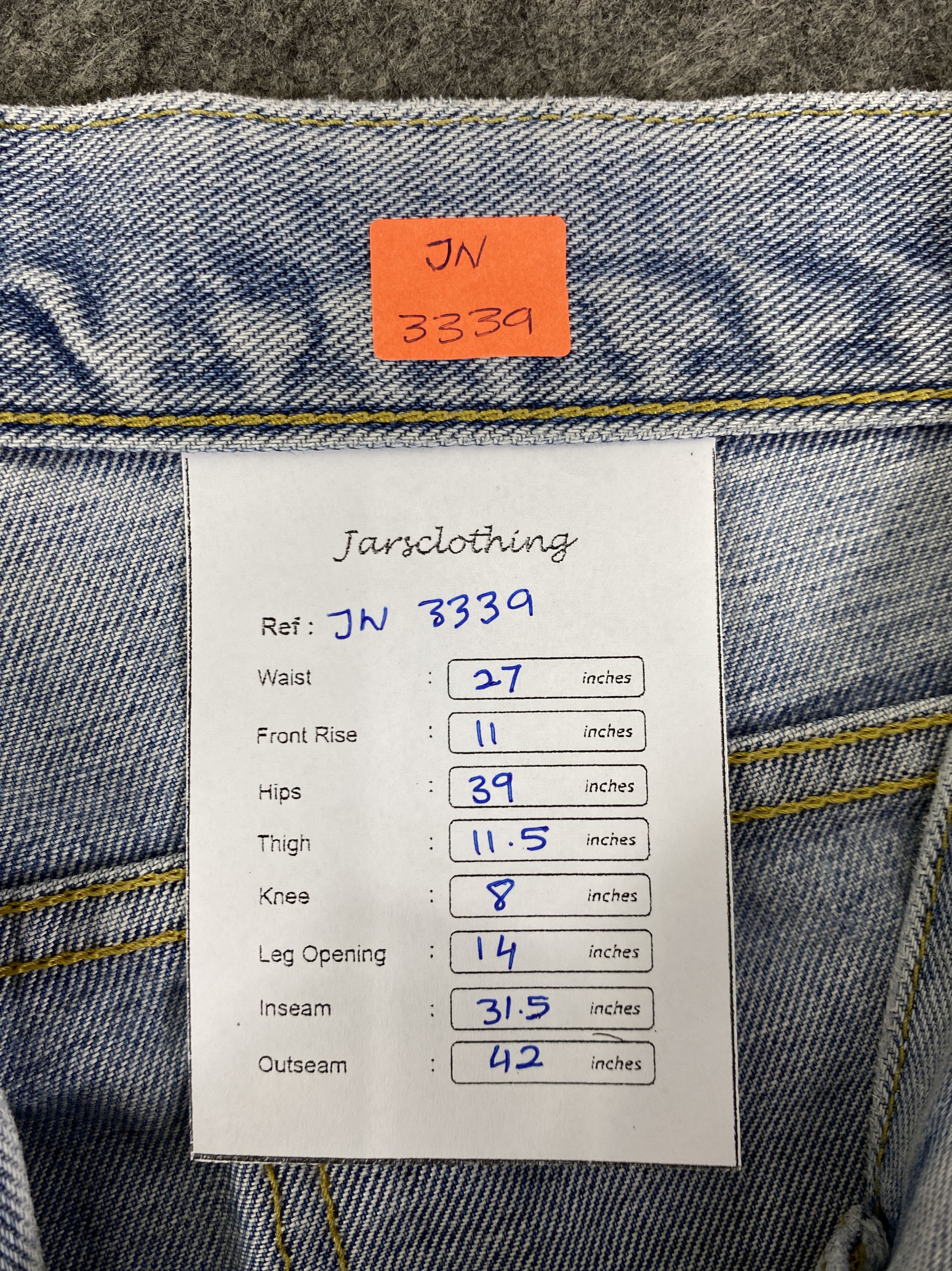 Japanese Brand Light Blue Wash Vintage Lee Jeans 27x31.5 - JN3339 Size US 27 - 8 Thumbnail