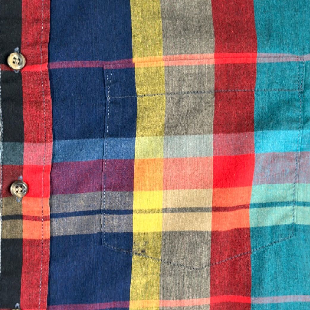 McGregor VINTAGE McGregor Shirt Adult LARGE Red Purple Green Patchwork Plaid Rainbow 80s Shirt Mens Size US L / EU 52-54 / 3 - 4 Thumbnail