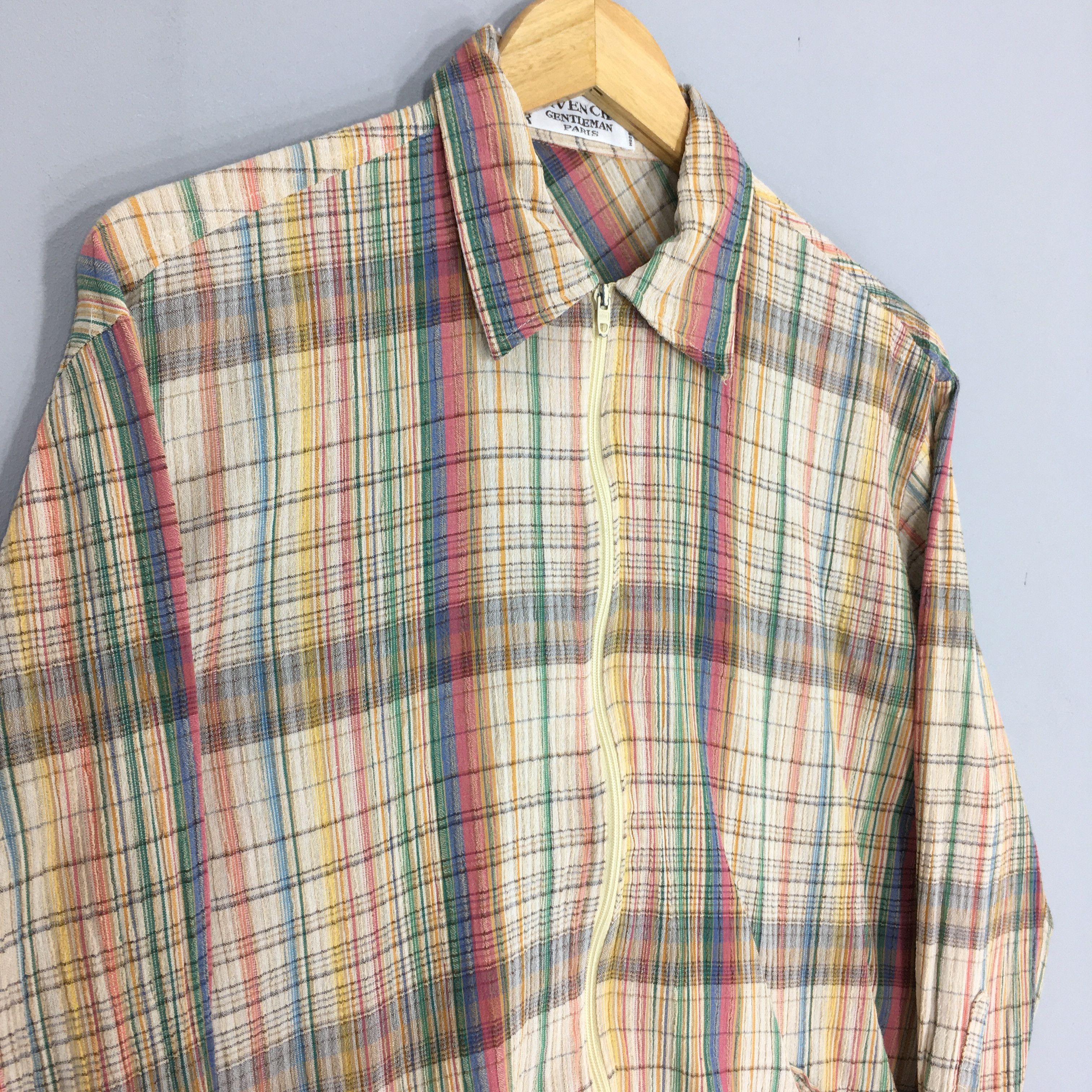 Givenchy × Vintage Vintage Givenchy Paris Checkered Cotton Jacket Medium Size US M / EU 48-50 / 2 - 3 Thumbnail