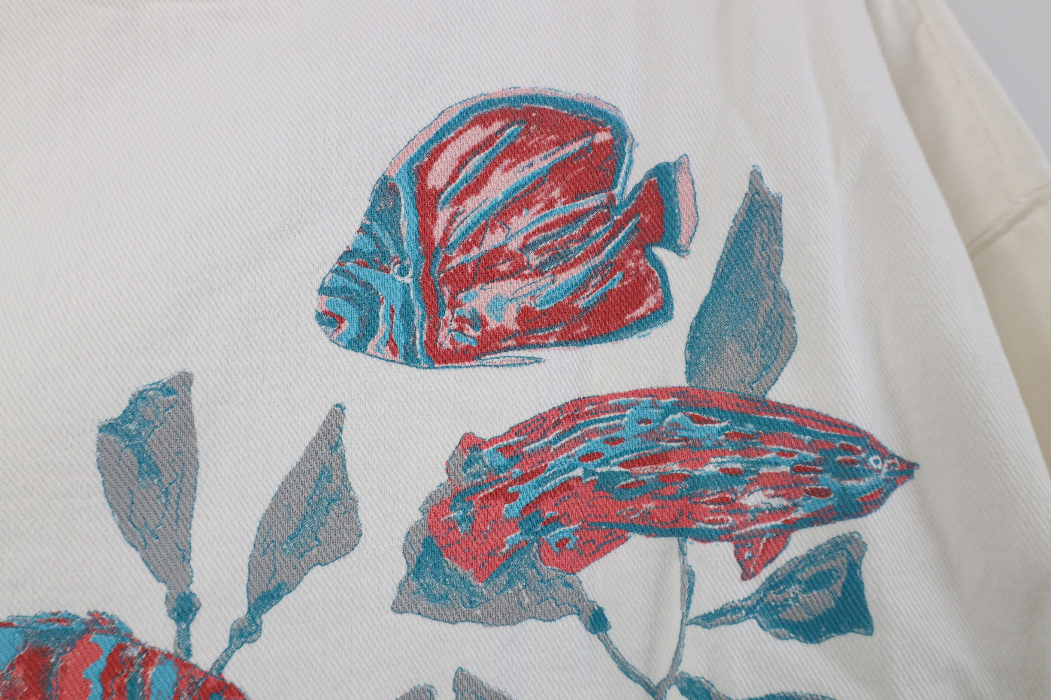 Vintage Vintage 90s Streetwear Nature Fish Mock Neck Sweatshirt Size S / US 4 / IT 40 - 5 Thumbnail