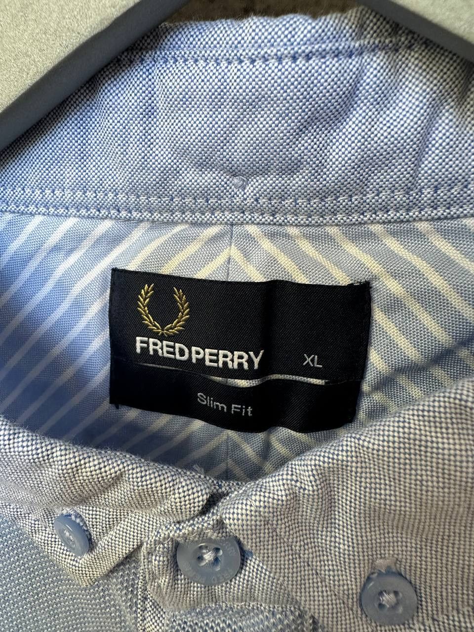 Fred Perry Fred Perry Sky Blue Button-Down Polo Shirt Slim Fit Pocket Size US XL / EU 56 / 4 - 9 Thumbnail