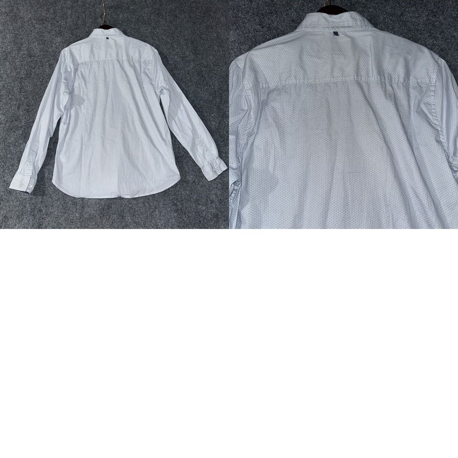 Denime Paper Denim & Cloth Mens Large Slim Fit Blue Floral Cotton Stretch Shirt Pocket Size US L / EU 52-54 / 3 - 8 Thumbnail
