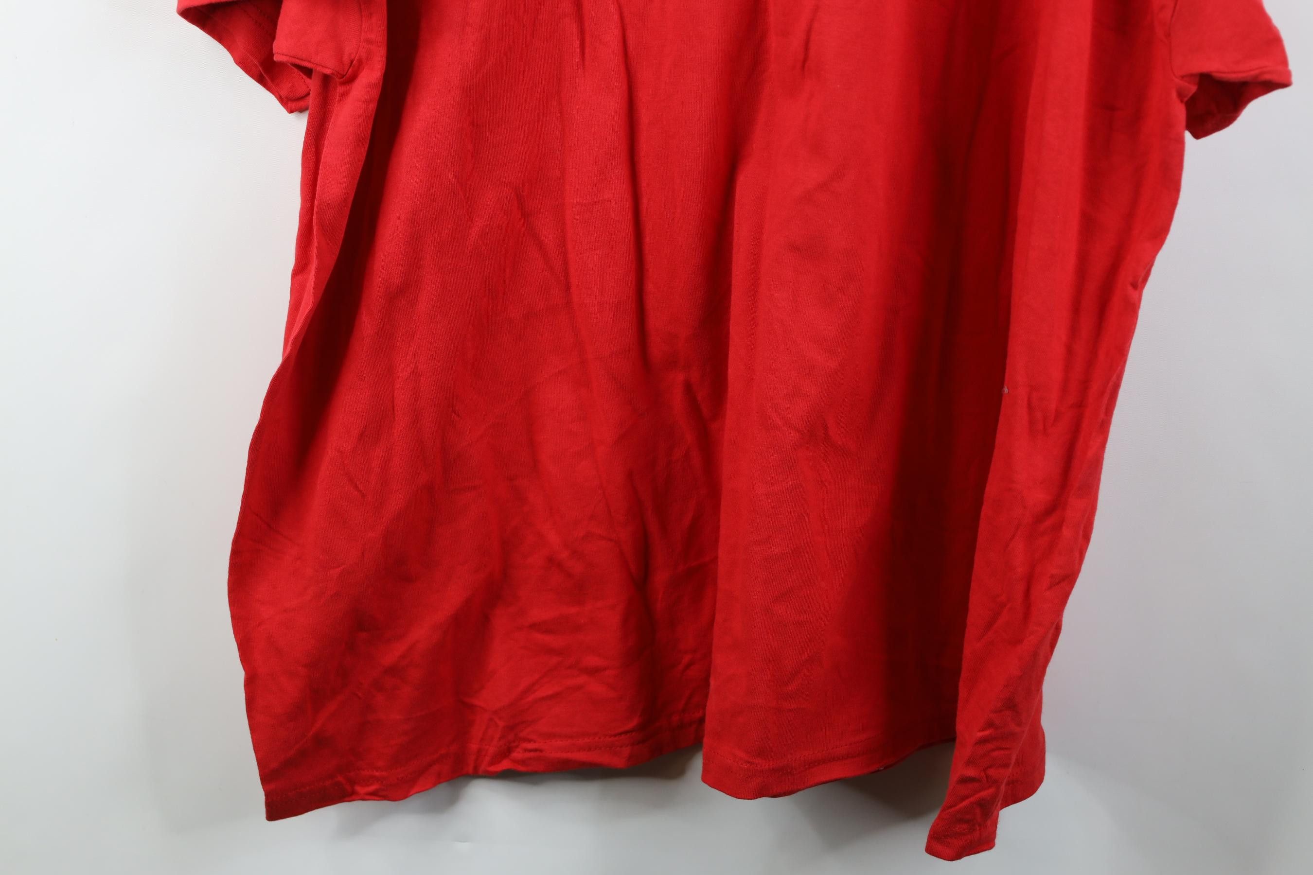 Hanes Vintage 90s Y2K Hanes Blank Pocket T-Shirt Red Cotton Size US XXL / EU 58 / 5 - 12 Thumbnail