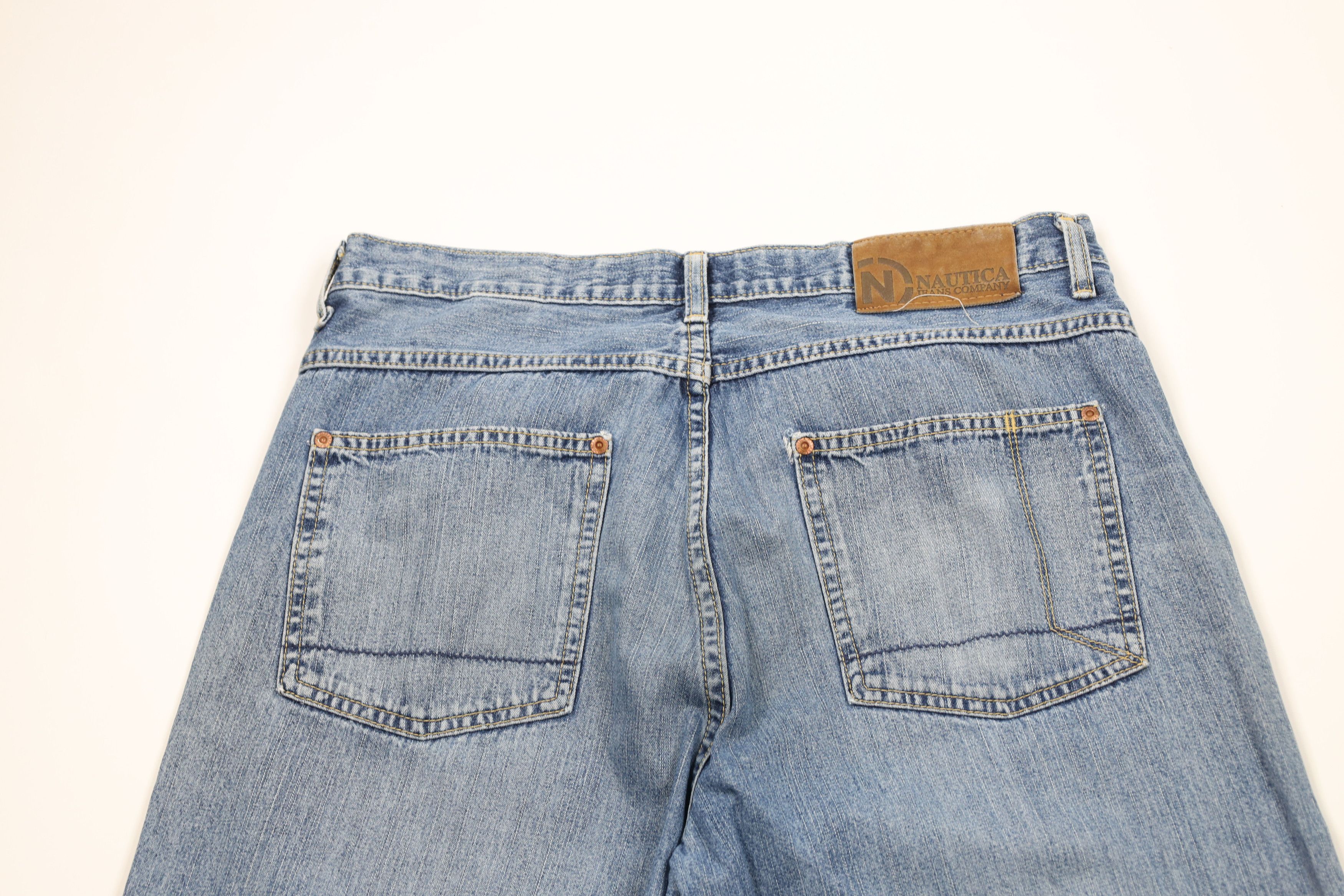 Nautica Vintage 90s Nautica Baggy Wide Leg Dungaree Denim Jeans Size US 33 - 11 Thumbnail