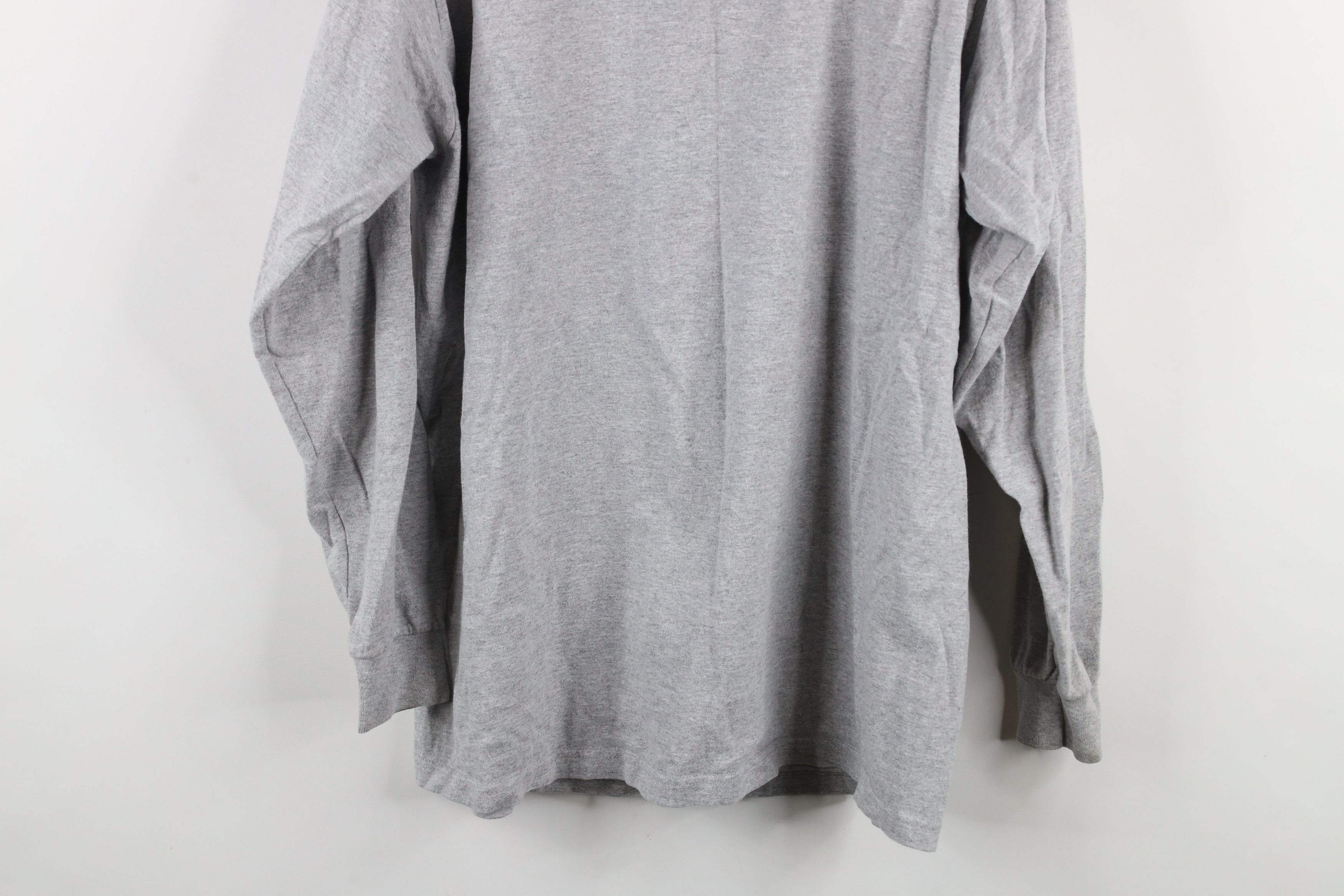 Vintage Vintage 90s Y2K Streetwear Long Sleeve T-Shirt Heather Gray Size US XL / EU 56 / 4 - 13 Thumbnail