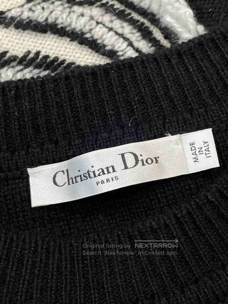 Dior Dior Black back tassel letter logo 8-character cashmere sw Size XS / US 0-2 / IT 36-38 - 3 Thumbnail