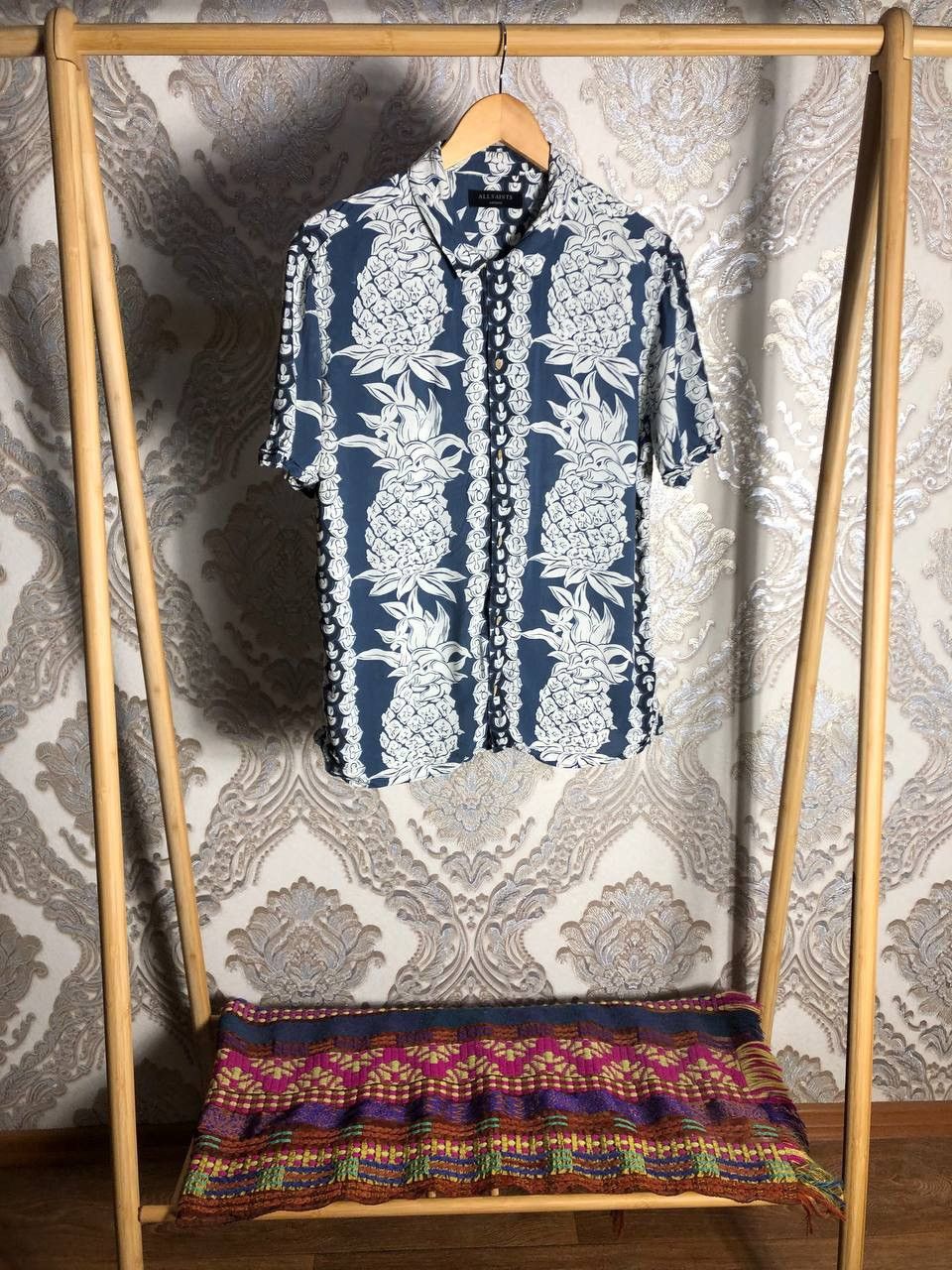 Japanese Brand × Vintage VERY RARE ALLSAINTS ANANAS DESIGNER SS SHIRT CASUAL Y2K 90s Size US M / EU 48-50 / 2 - 3 Thumbnail