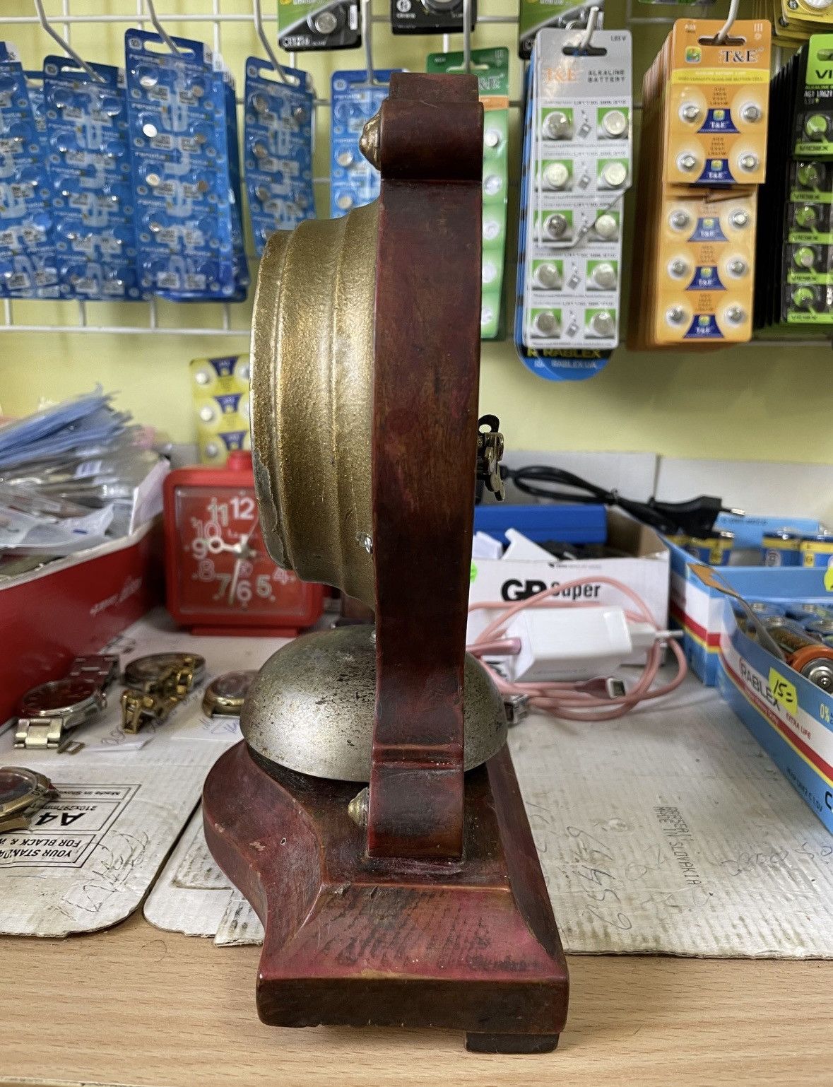 Vintage Antique English Alarm Clock From 1900 Size ONE SIZE - 3 Thumbnail