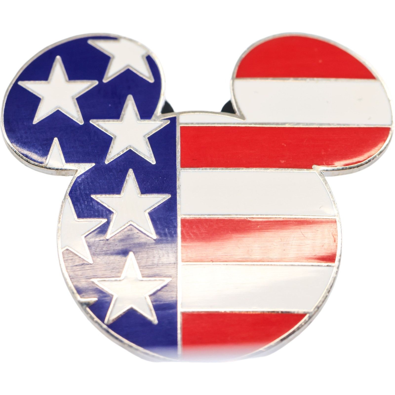 Disney Disney USA Flag Mickey Mouse Head Icon v4 Pin Size ONE SIZE - 2 Thumbnail