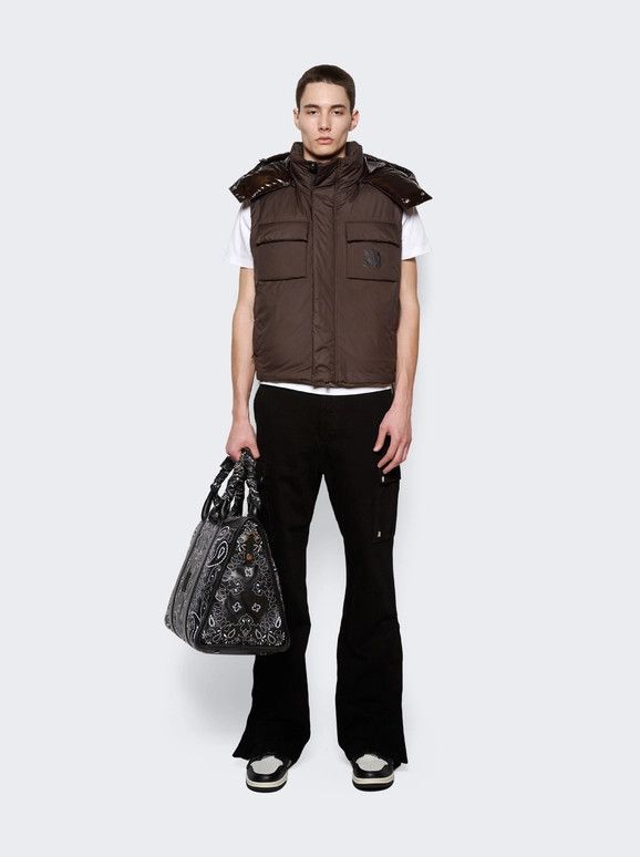 Amiri o1orln1025 Hooded Down Gilet in Brown Size US S / EU 44-46 / 1 - 2 Thumbnail