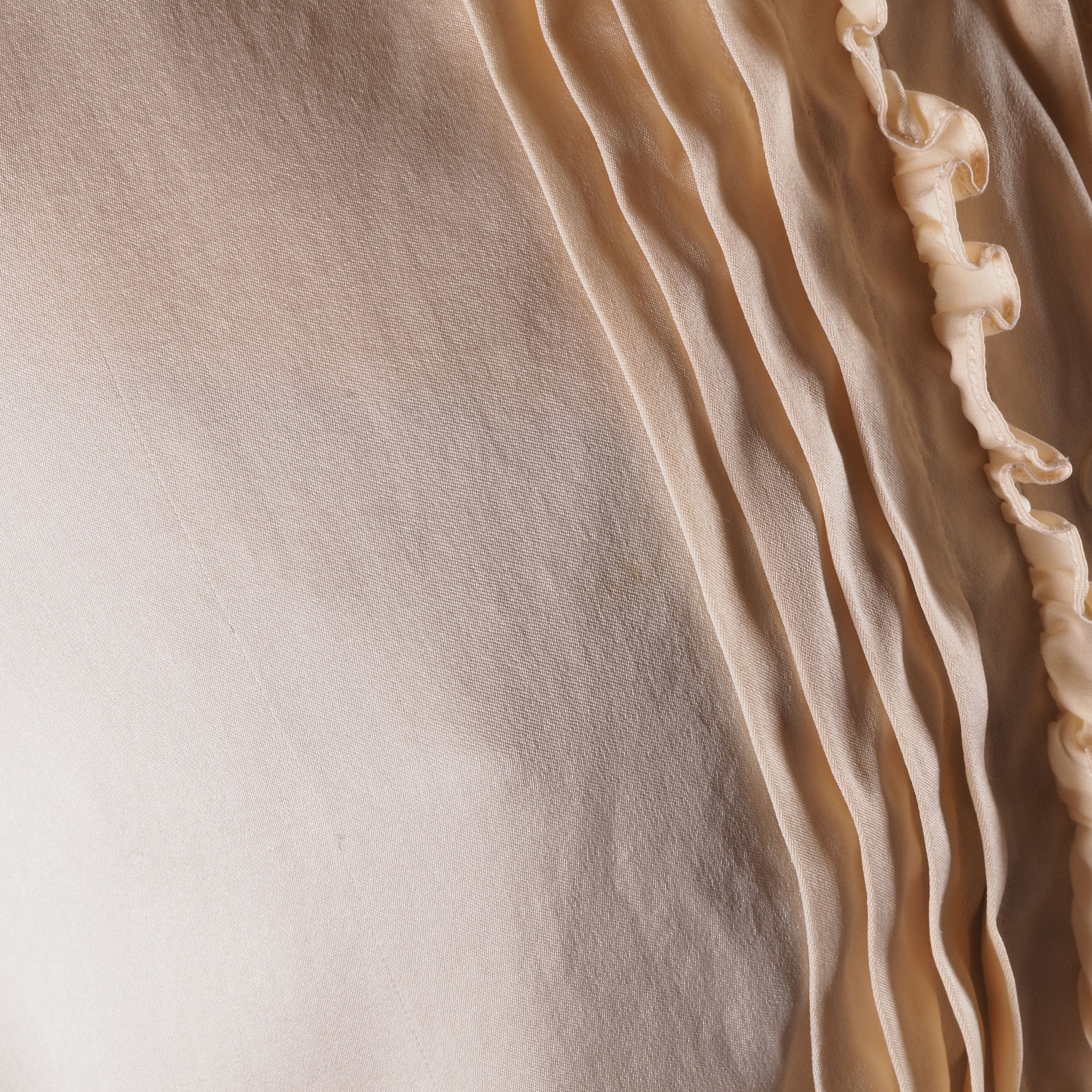 Chanel × Vintage Chanel Creations Vintage 70s 80s Ivory Silk Satin Blouse Size S / US 4 / IT 40 - 5 Thumbnail