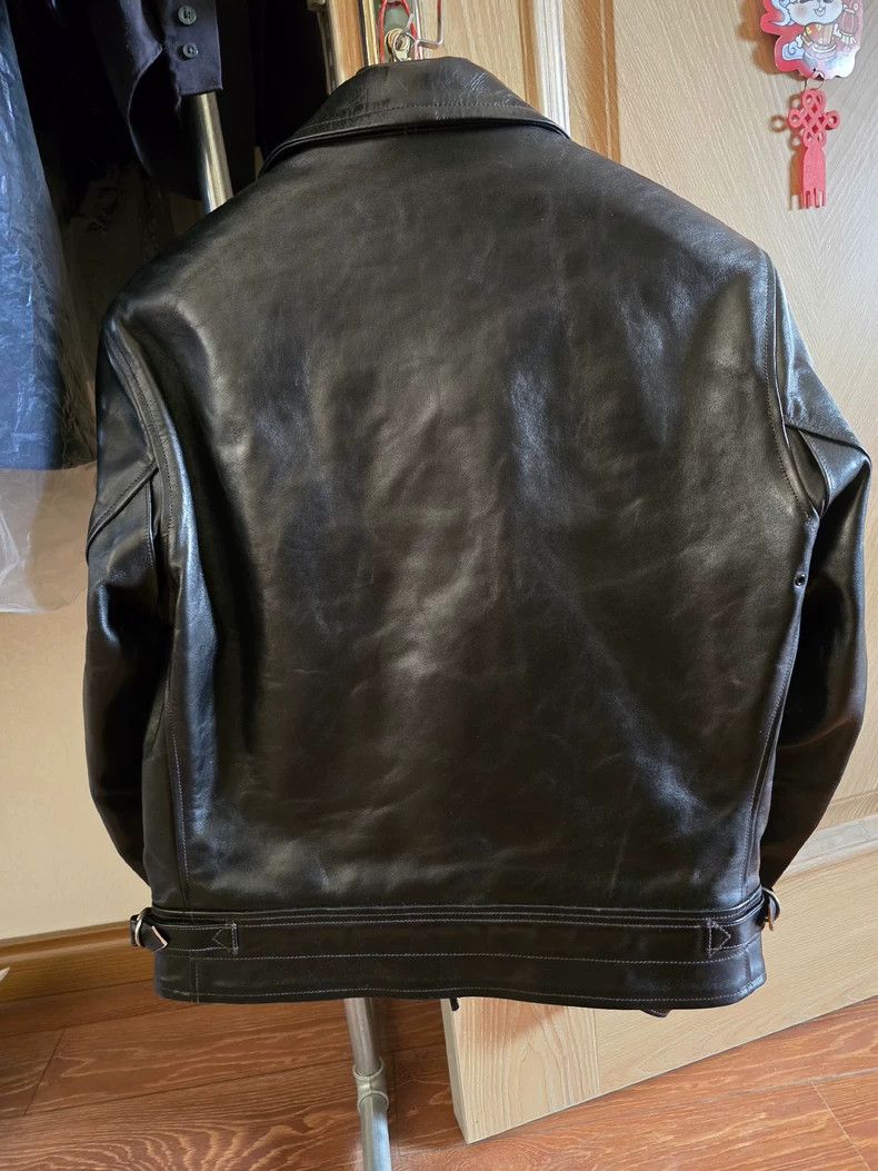 Freewheelers freewheelers Vintage Black Tea-Core Horsehide Biker Jacket Size US XXS / EU 40 - 2 Thumbnail