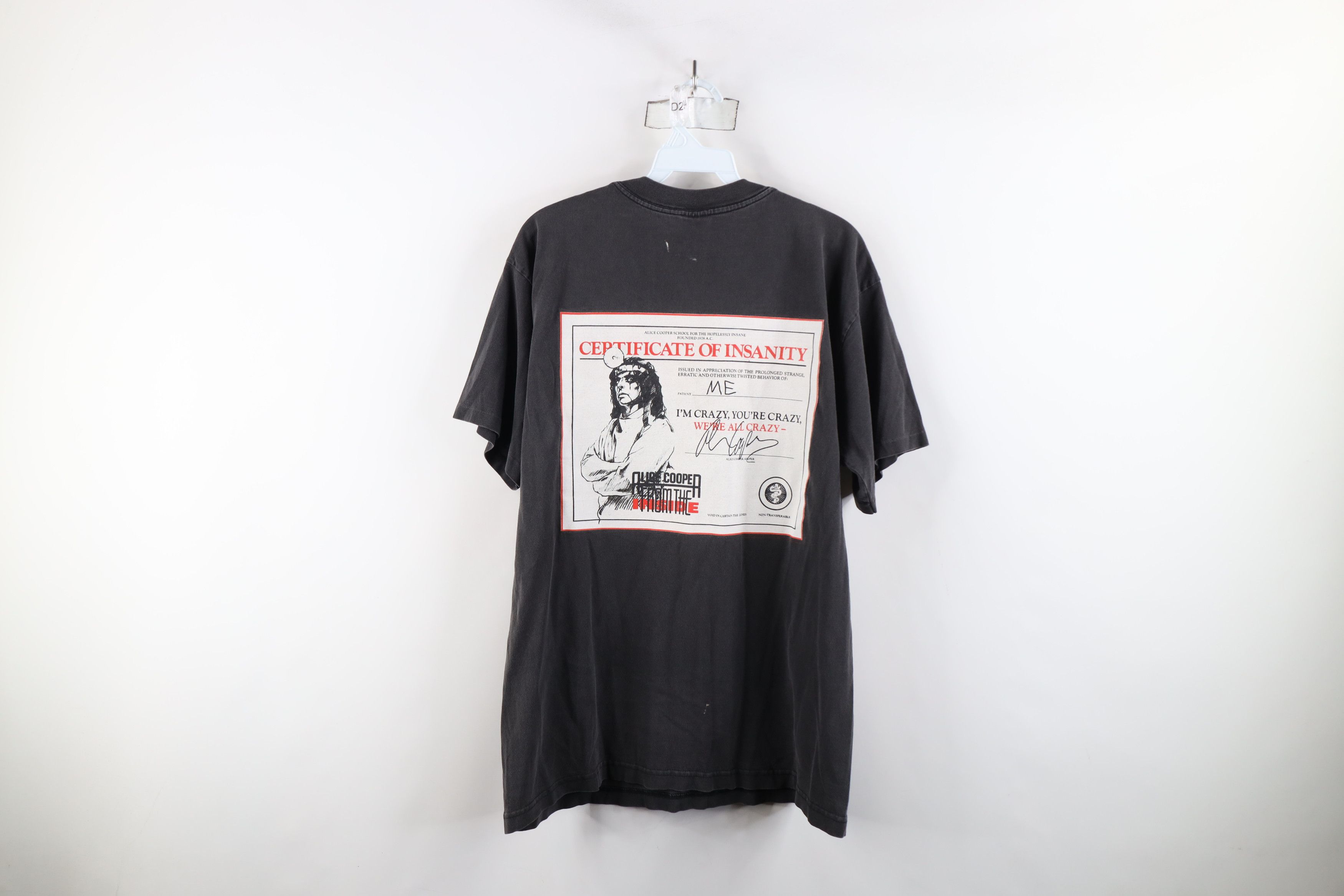 Vintage Vintage 90s Marvel Comics Cooper Band Tour T-Shirt Black Size US L / EU 52-54 / 3 - 11 Thumbnail