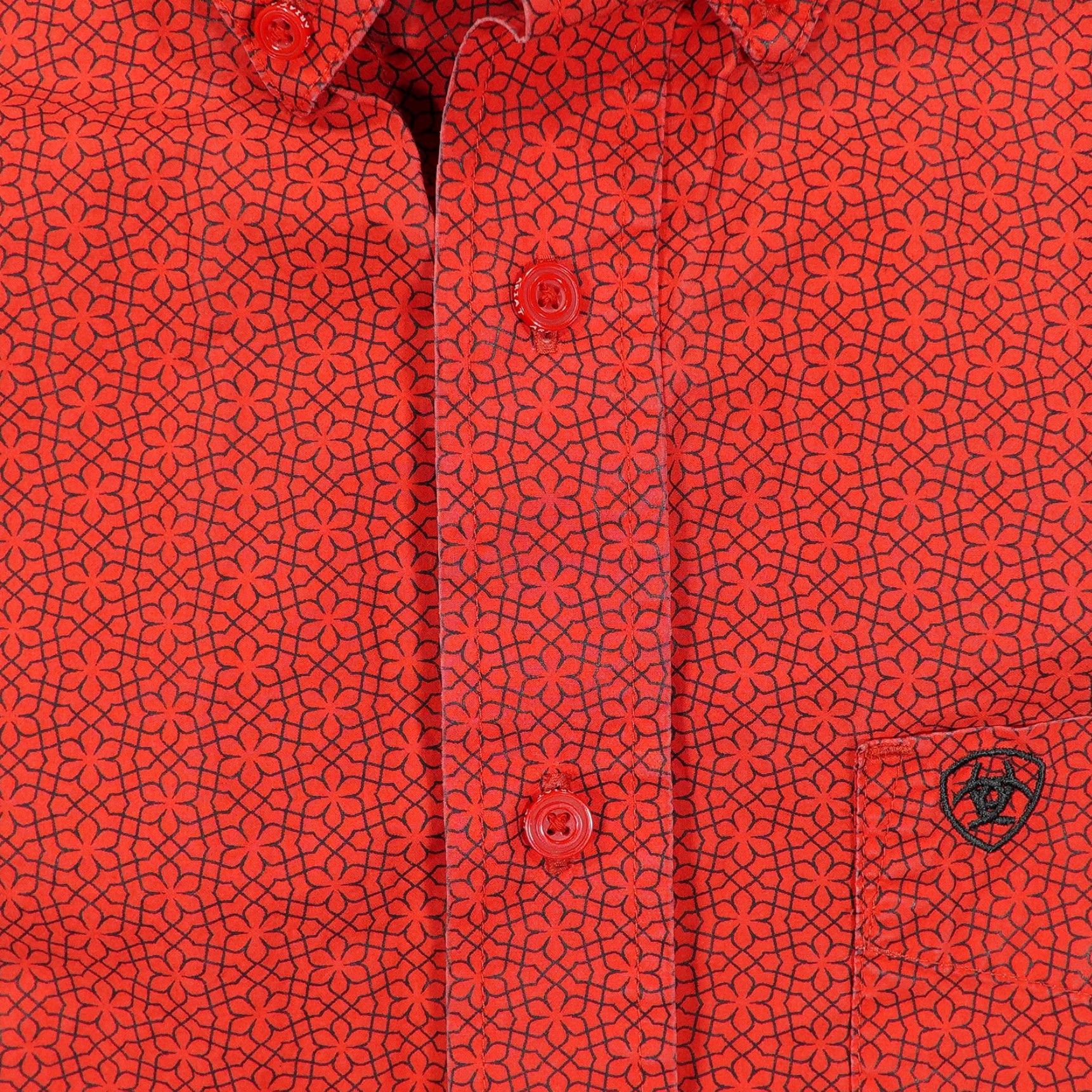 Ariat Ariat Shirt Mens Large Red Micro Floral Long Sleeve Button-Down Western Casual Size US L / EU 52-54 / 3 - 4 Thumbnail