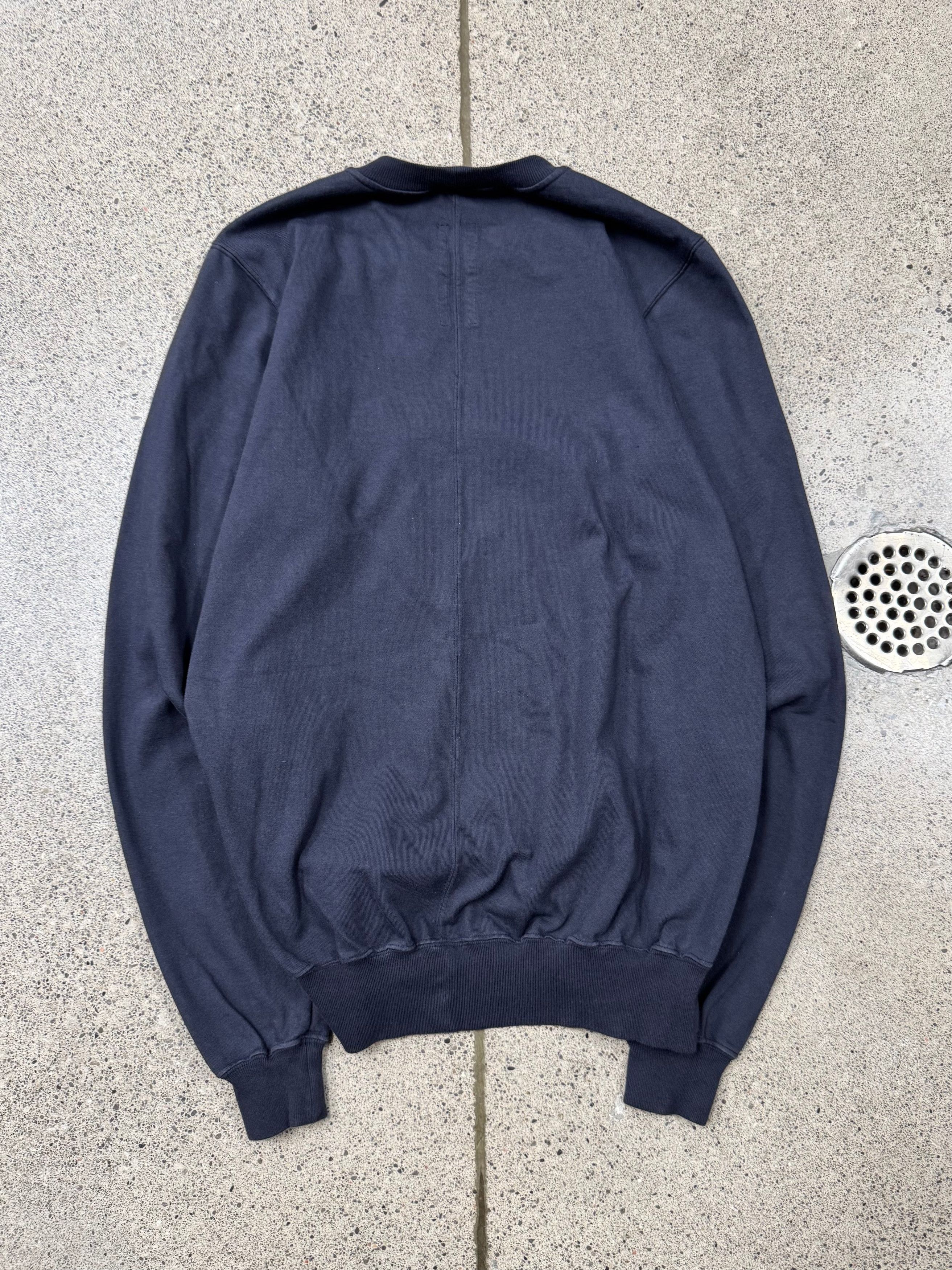 Rick Owens Rick Owens Geometric Panelled ‘Indigo’ Cotton Sweatshirt Size US M / EU 48-50 / 2 - 3 Thumbnail