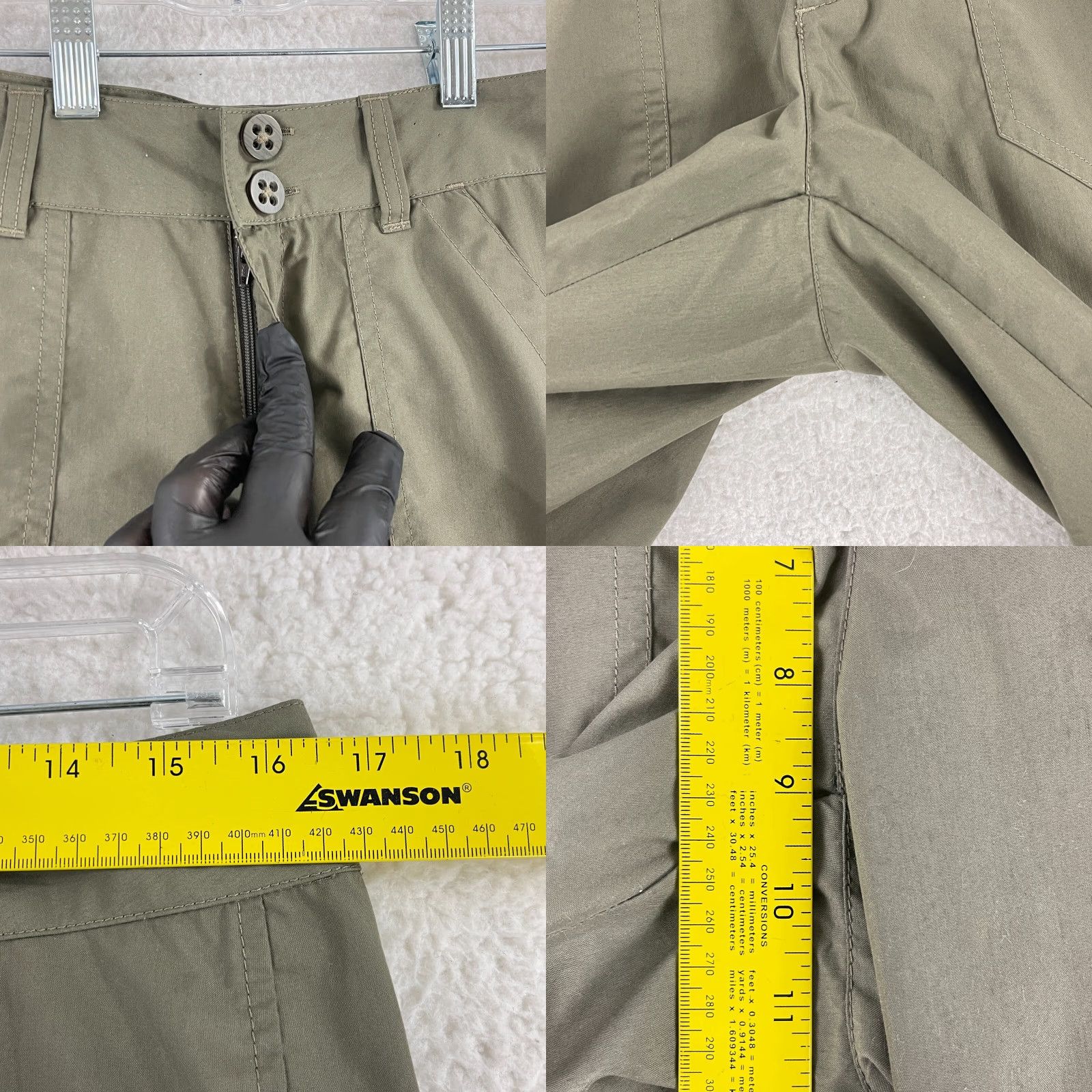 Merrell Merrell Brown Cropped Straight Pants Womens Hiking Outdoors Mid-Rise Size 32" / US 10 / IT 46 - 8 Thumbnail