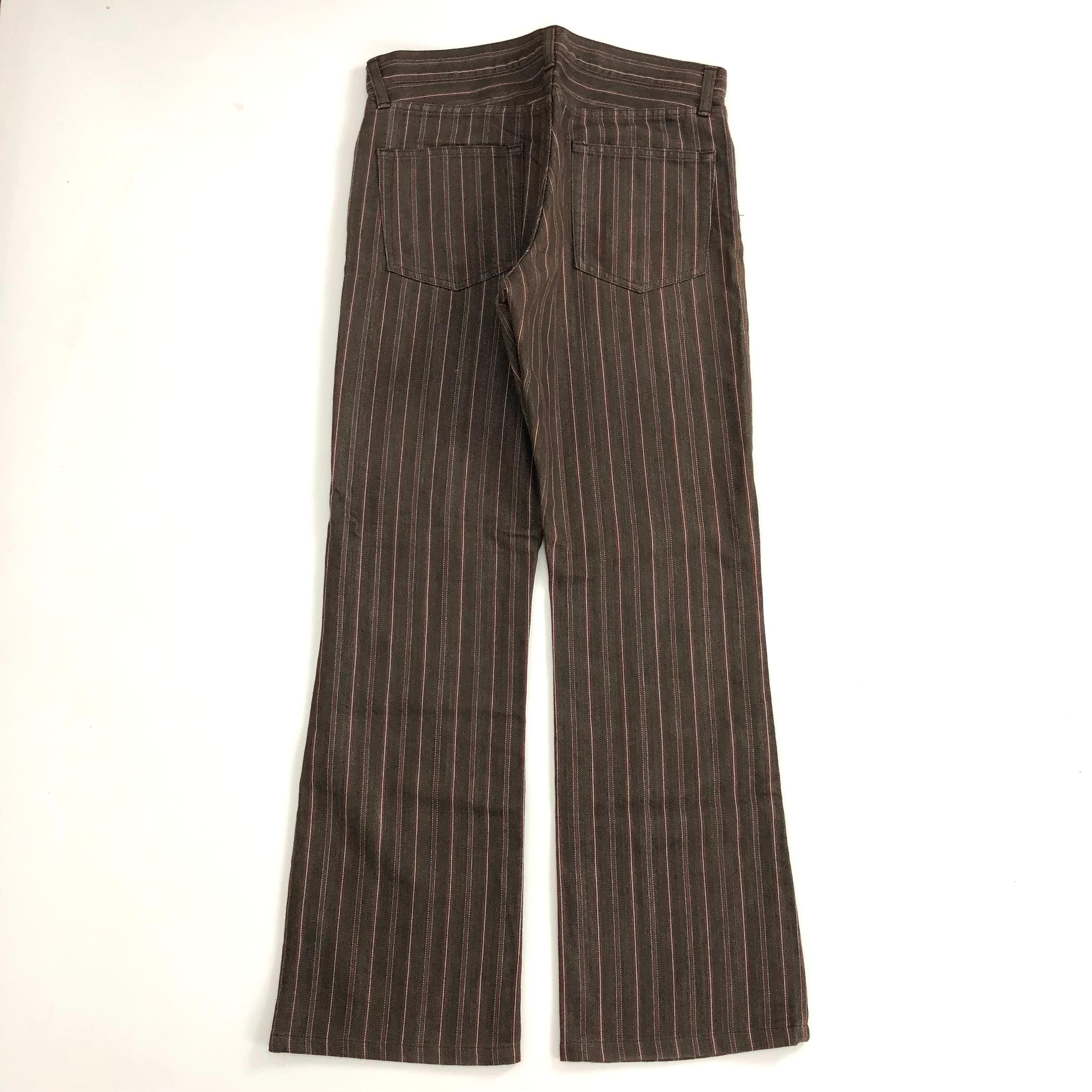semanticdesign 2000s Semanticdesign Striped Lined Lgb Style Flared Jeans Size US 31 - 14 Thumbnail