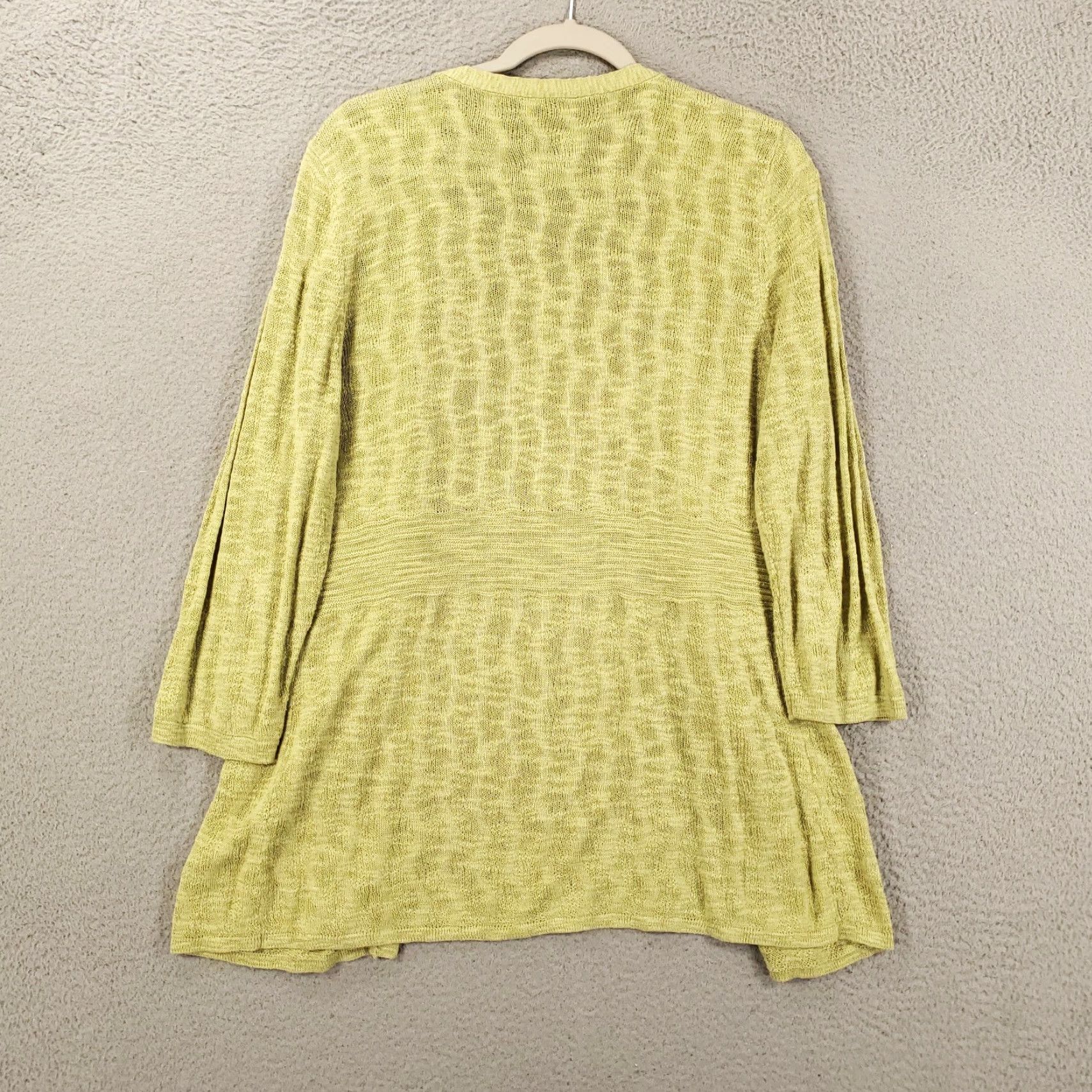 Vintage VINTAGE Chicos Cardigan Womens L Green Yellow Open Knit Front Lightweight Coverup Size L / US 10 / IT 46 - 7 Thumbnail