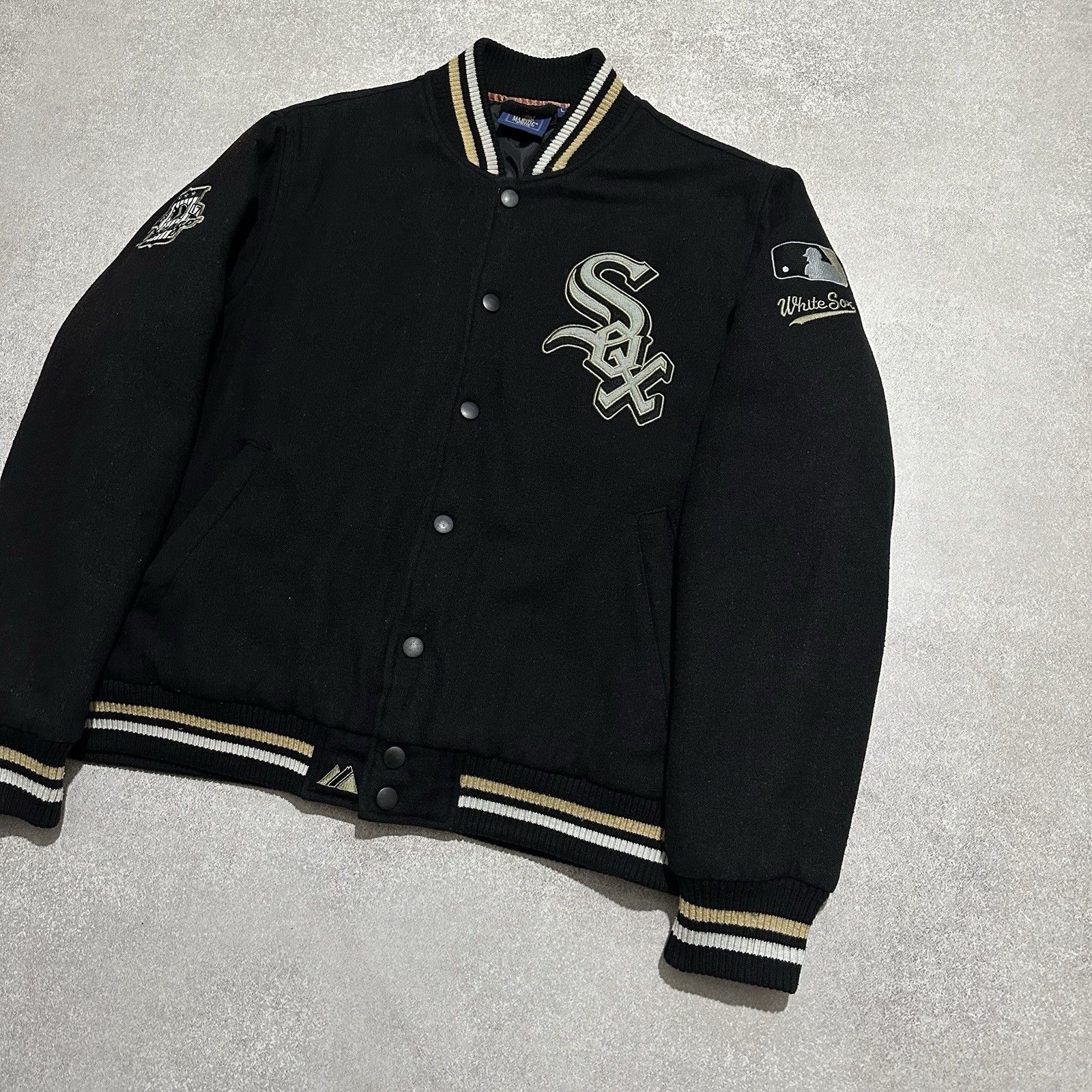 MLB × Majestic × Vintage Whitesox Cooperstown Majestic Bomber MLB Baseball Jacket Size US L / EU 52-54 / 3 - 2 Thumbnail