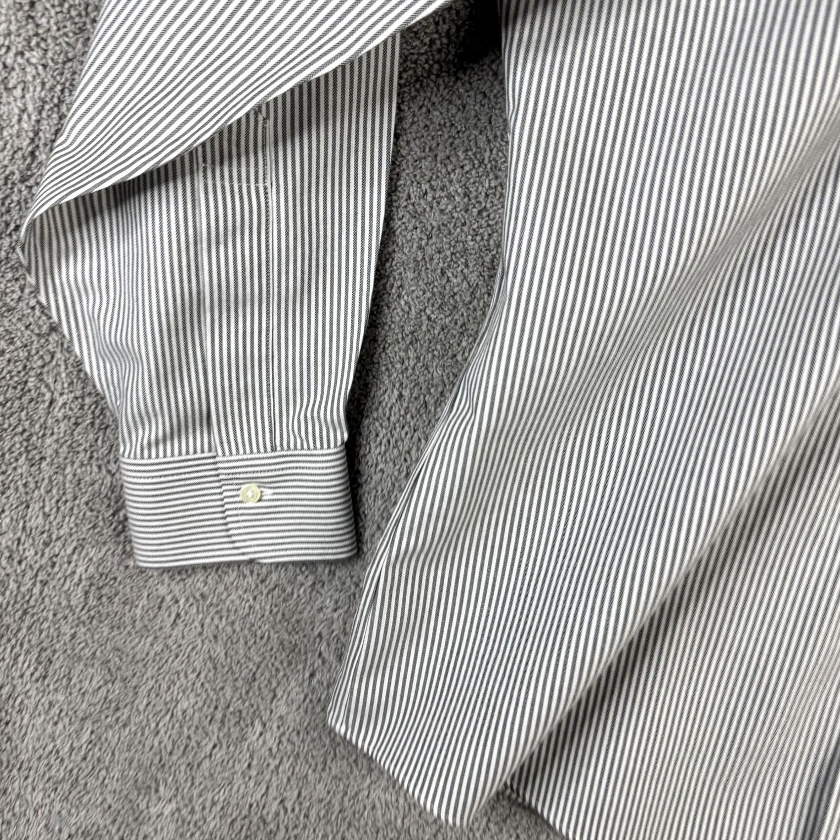 Brooks Brothers Brooks Brothers Shirt Mens 16 32/33 Gray Stripe Regent Non Iron Supima Cotton Dress Shirt Size US L / EU 52-54 / 3 - 2 Thumbnail