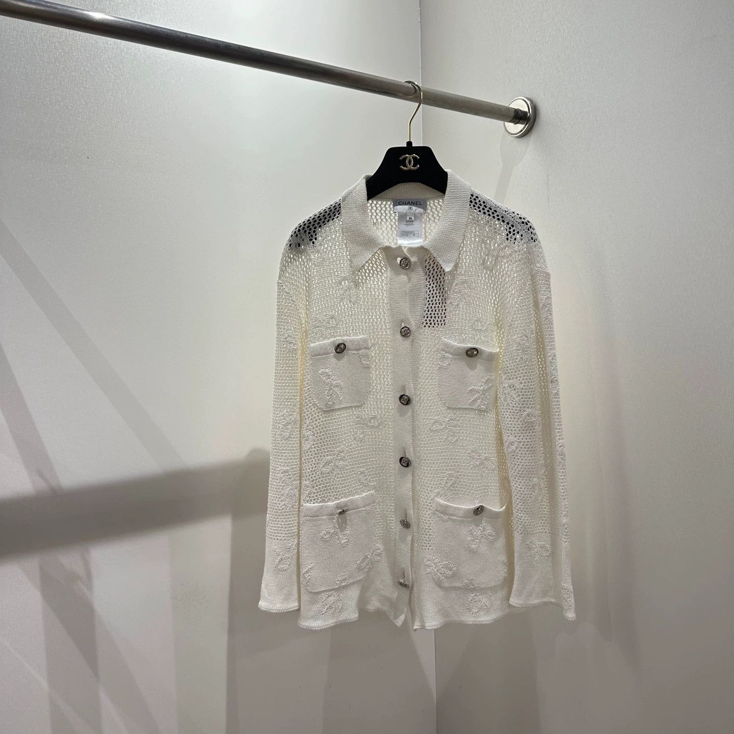 Chanel Chanel may278 all-over bow knit openwork jacket 36 viscose Size XS / US 0-2 / IT 36-38 - 1 Thumbnail