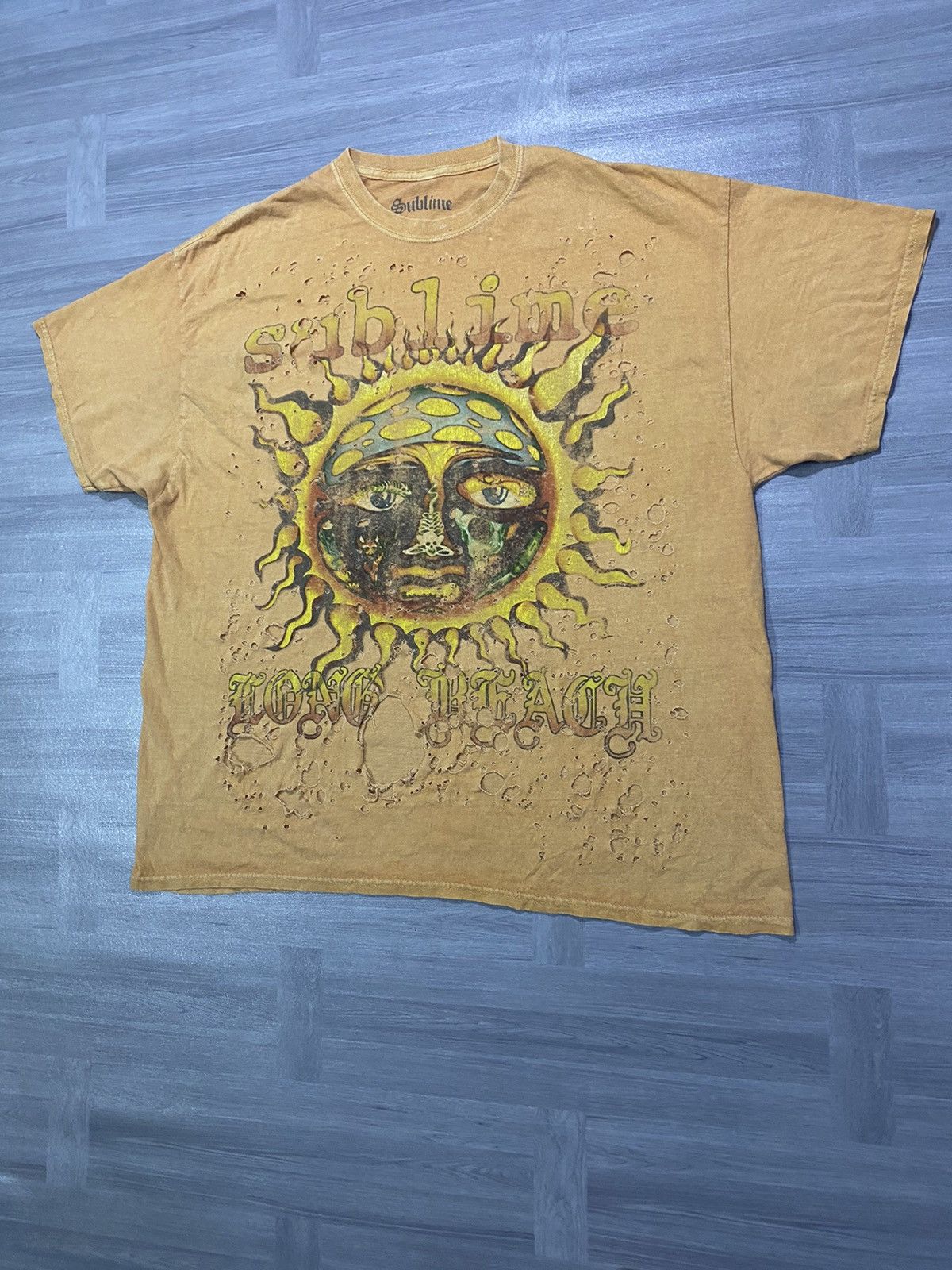 Sublime Sublime Long Beach Oversize Distressed Ska Rock Band Tee O/S Size US M / EU 48-50 / 2 - 2 Thumbnail