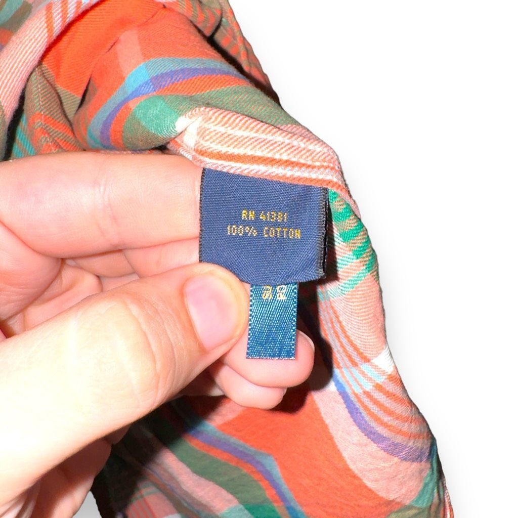 Polo Ralph Lauren Polo Ralph Lauren Orange Custom Fit Flannel Button Up S Size US L / EU 52-54 / 3 - 7 Thumbnail