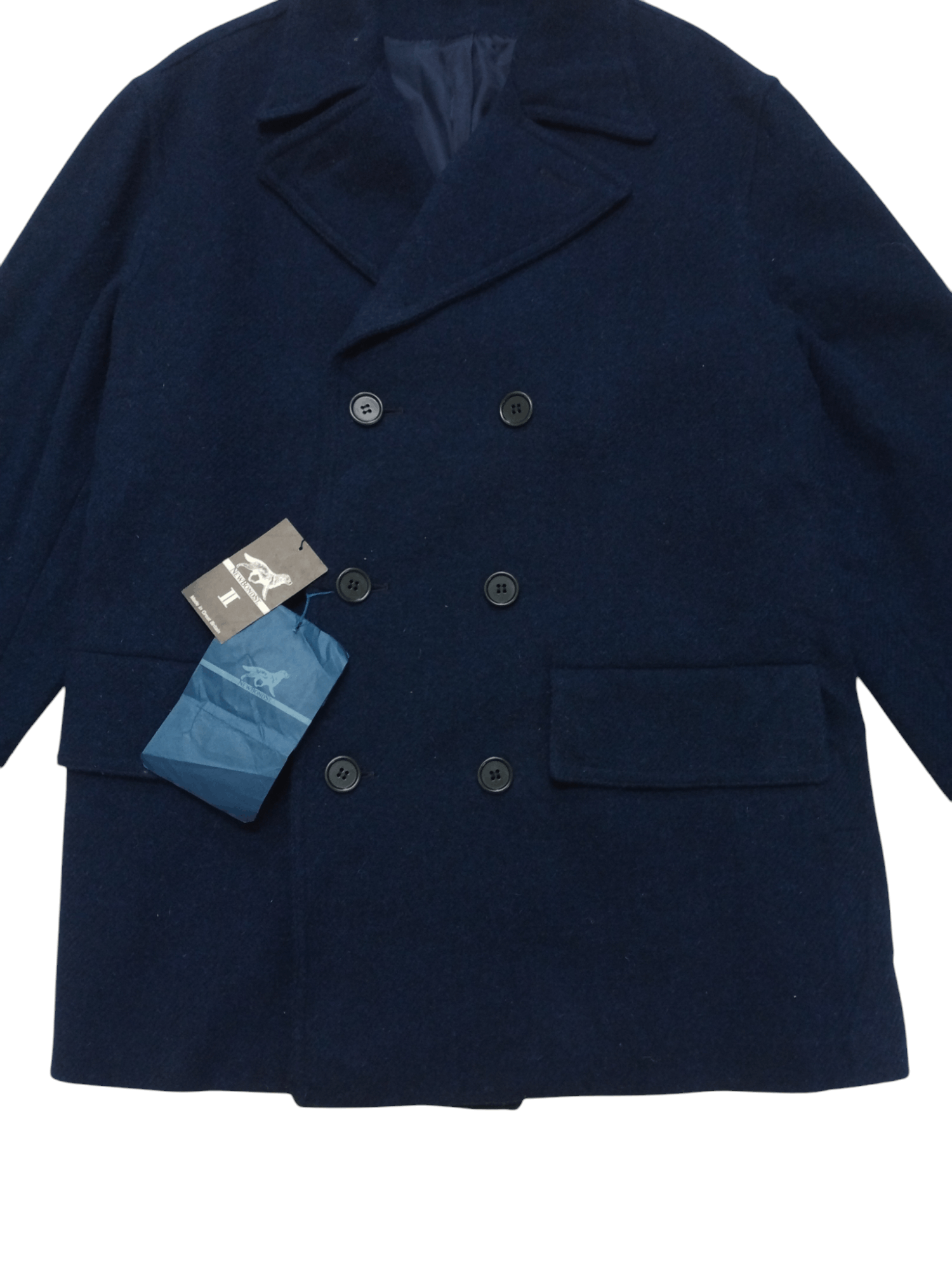 Other UK Vintage New Bond St. Wool Double Breasted Suit Jacket Size US L / EU 52-54 / 3 - 5 Thumbnail