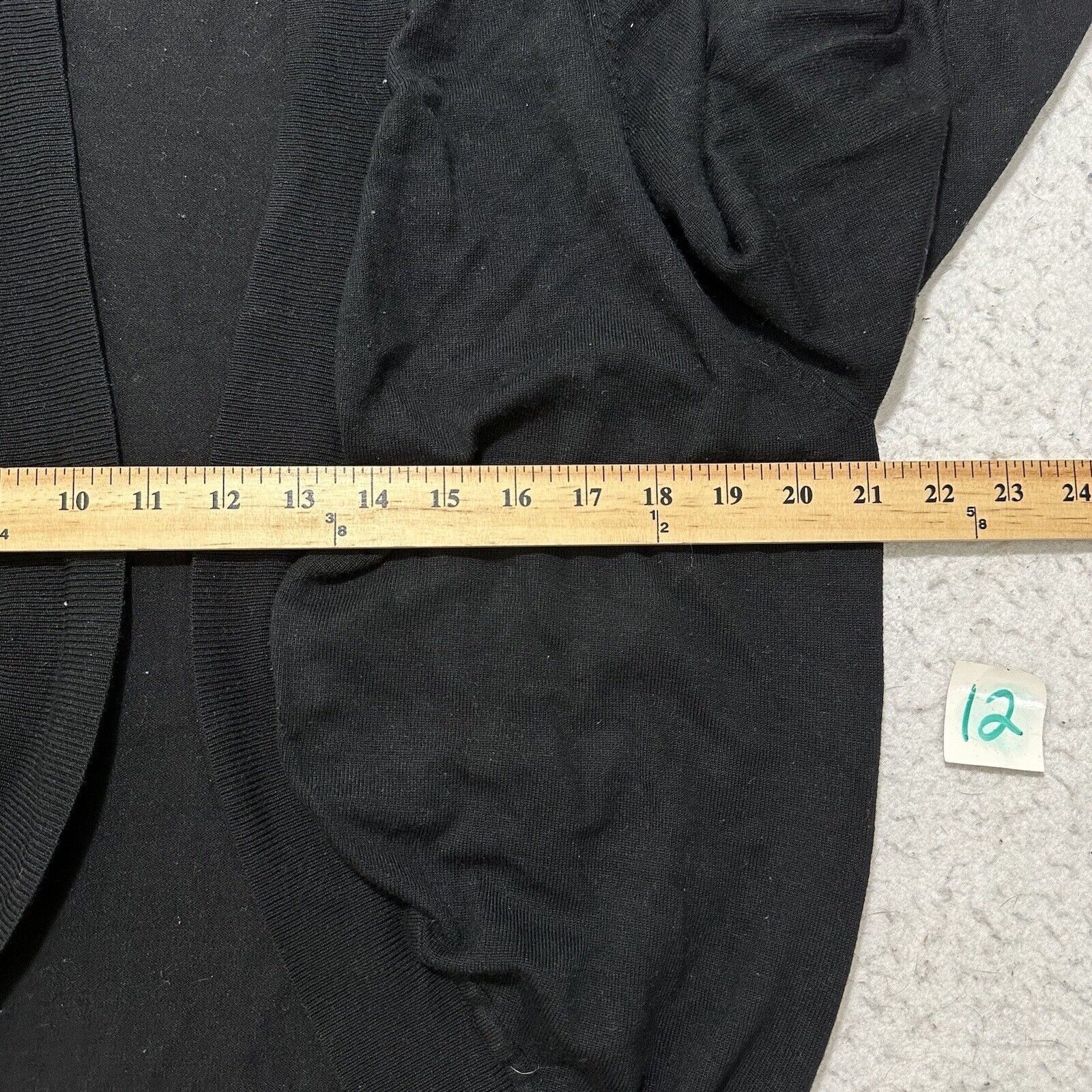 Other Melrose Chic 1X Open Front Cardigan Sweater Black Rayon Size XL / US 12-14 / IT 48-50 - 7 Thumbnail
