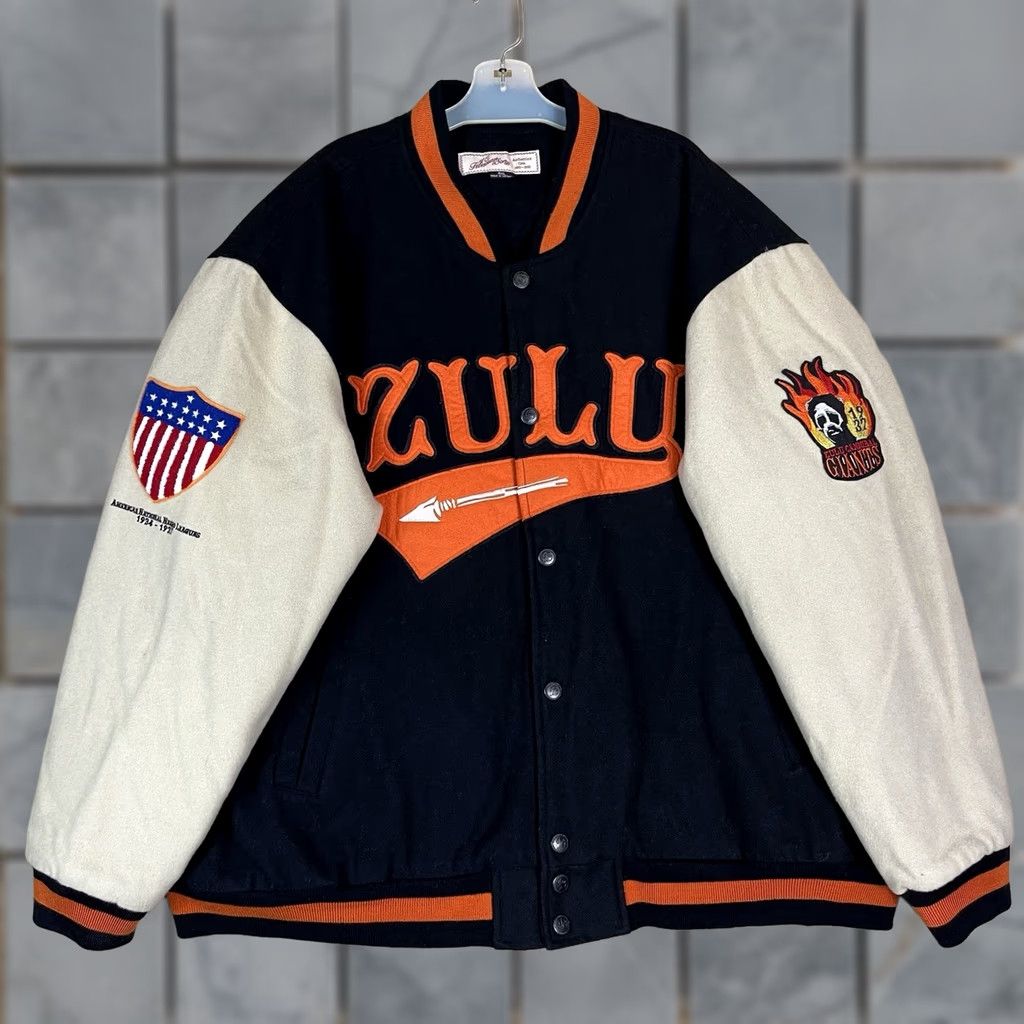 Vintage VINTAGE JC Freeman & Sons Jacket Mens 4XL Black Wool Varsity Jacket Baseball Logo Em broidered Button 80s 90s College Outdoor Mens Size US XXL / EU 58 / 5 - 1 Thumbnail