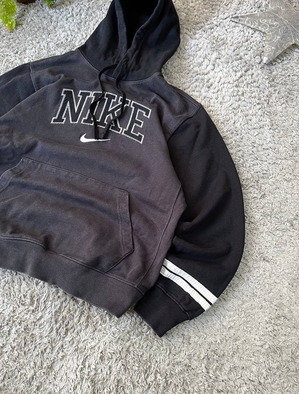 Nike × Vintage Nike Hoodie Streetwear Vintage Big Logo Swoosh Rare Drill Size US M / EU 48-50 / 2 - 4 Thumbnail