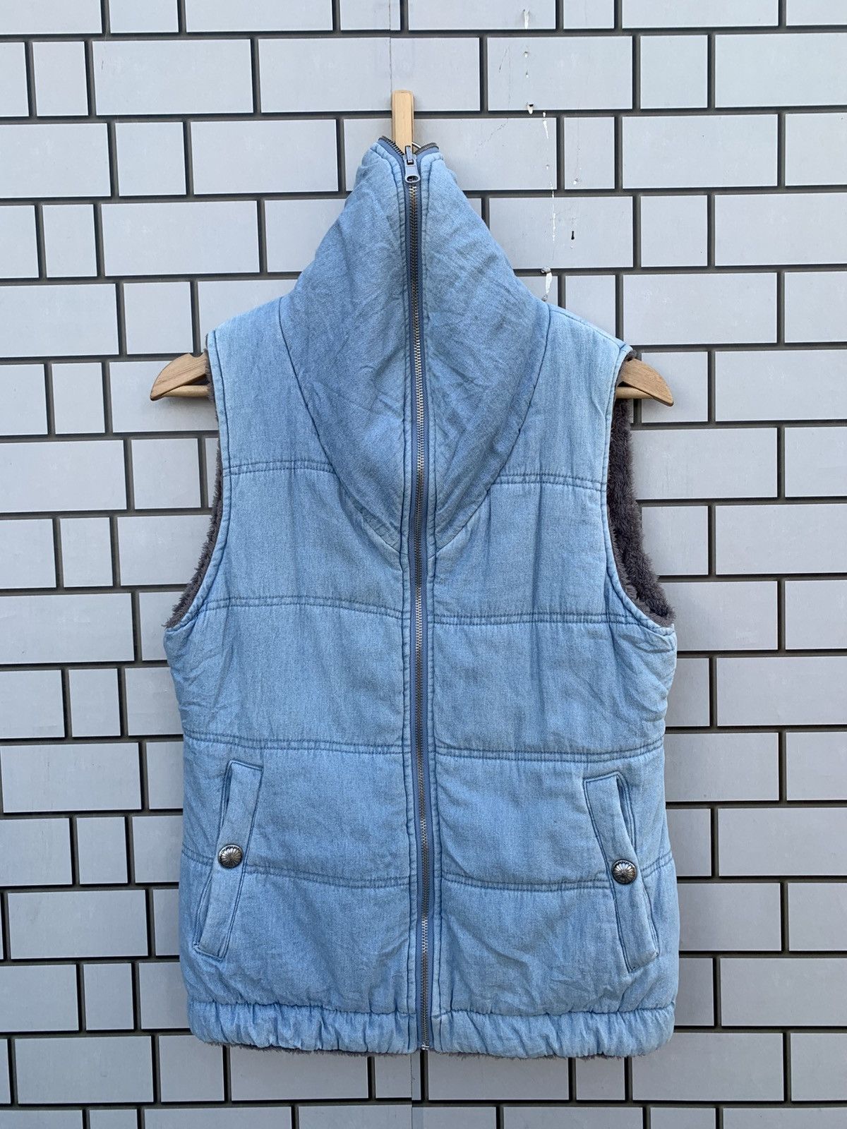 Indigo × Japanese Brand Vintage Japanese Brand Look Jeans Reversible Vest Size US M / EU 48-50 / 2 - 14 Thumbnail