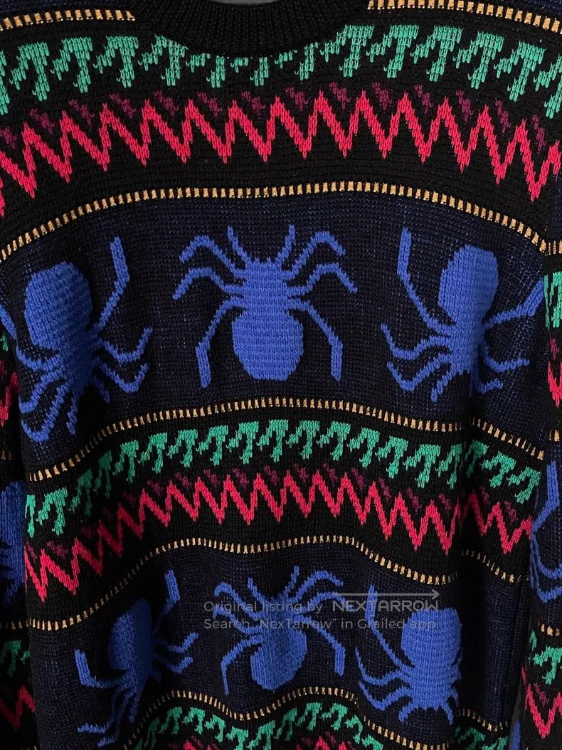 Saint Laurent Paris Saint Laurent Paris Ethnic Spider Wool Sweater Size US L / EU 52-54 / 3 - 4 Thumbnail