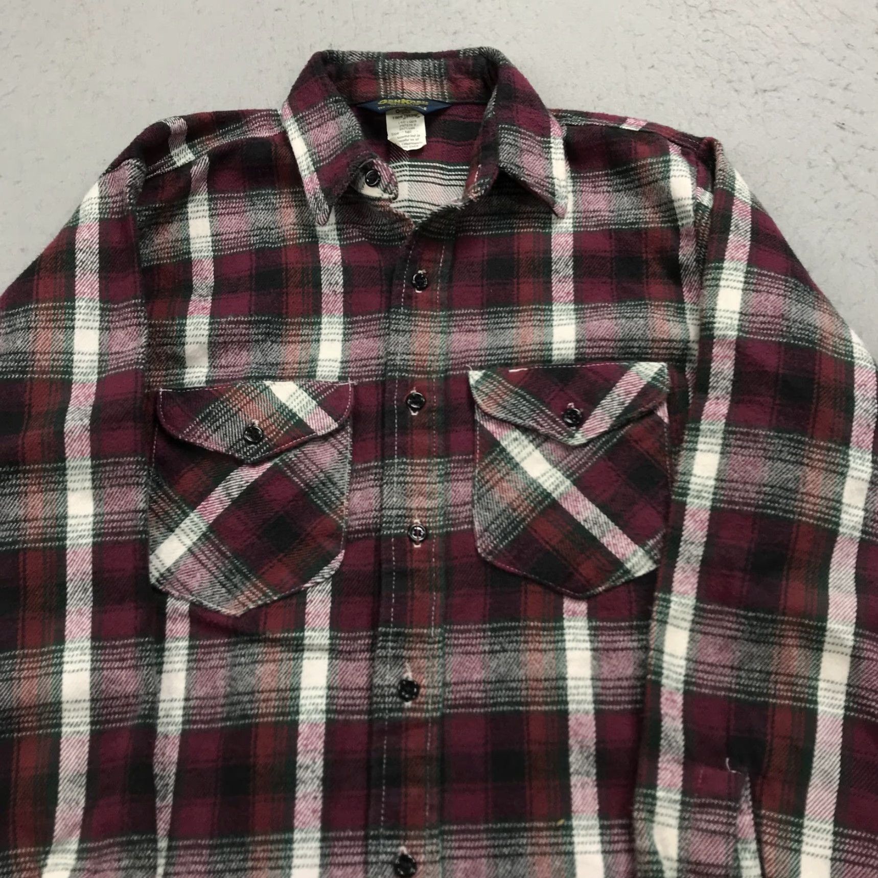 Vintage VINTAGE OshKosh B'gosh Shirt Mens M Red 90s Heavyweight Plaid Button-Up Cotton Flannel Workwear Size US M / EU 48-50 / 2 - 3 Thumbnail