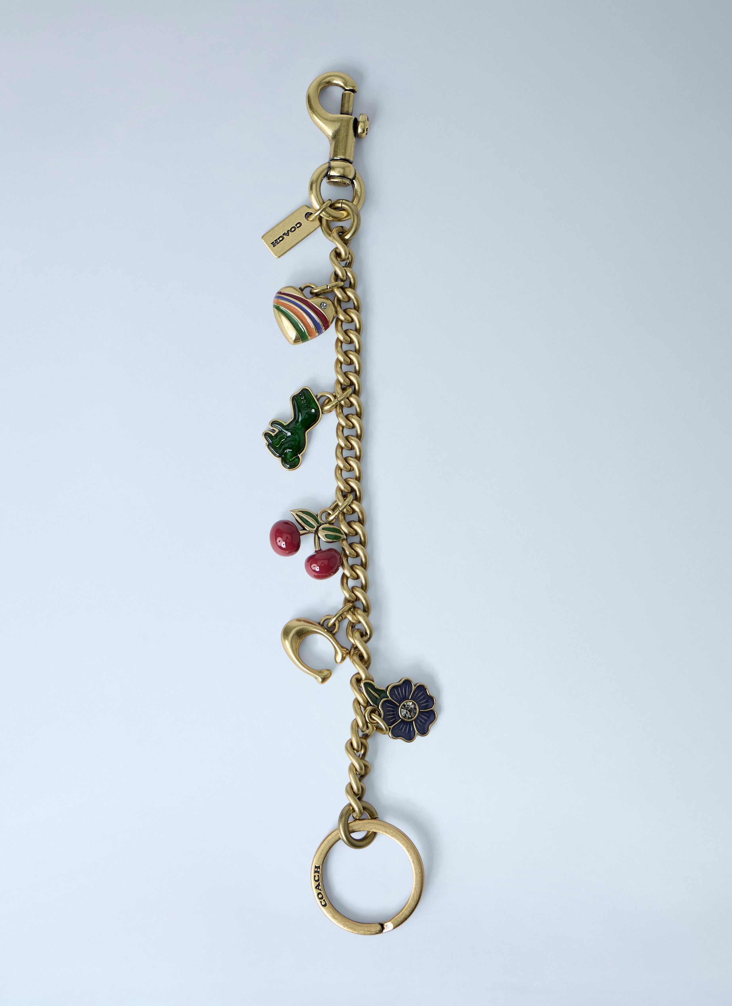 Coach Charm Keychain With Mixed Motifs, Women's