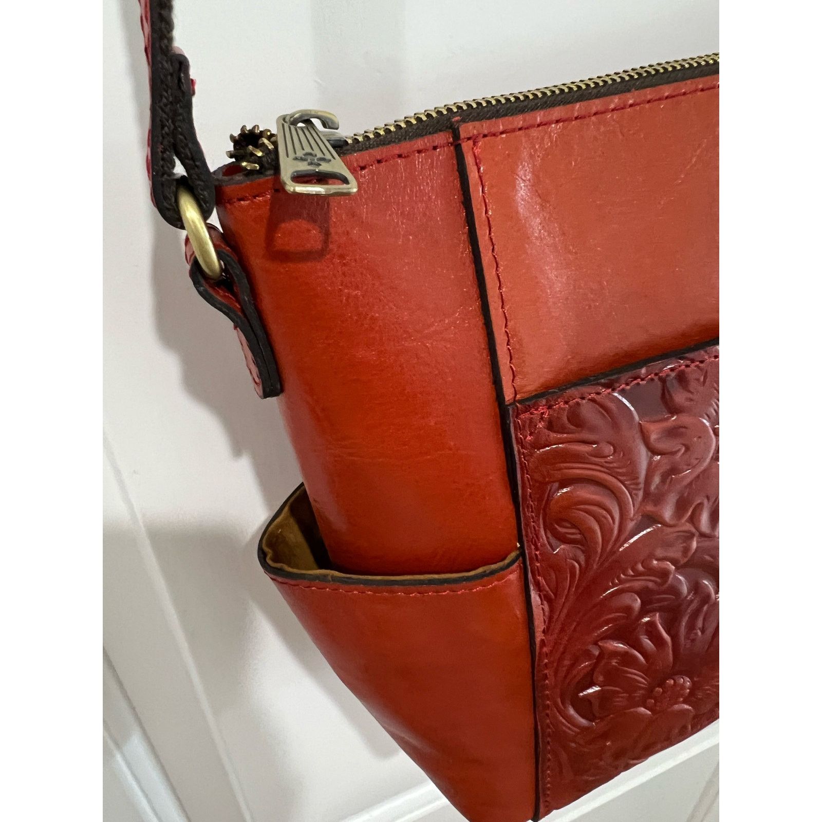 Patricia Nash Patricia Nash Aveley Leather Tooled Crossbody Tote Size ONE SIZE - 20 Thumbnail