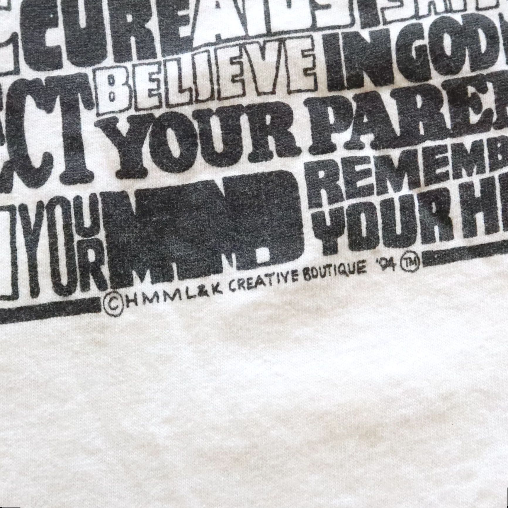 Fruit Of The Loom VINTAGE 1994 Celebrate Black History Creative Boutique Tshirt XL White Mens T-Shirt 90s Size US XL / EU 56 / 4 - 4 Thumbnail