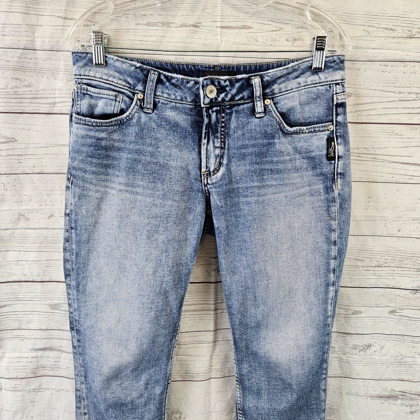Silver Jeans Co. Silver Jeans Suki Capri Jeans Womens 28 Blue Low Rise Cotton Blend Denim 28 Inseam 22.5 Vintage No Mens Womens Girls Size 28" / US 6 / IT 42 - 2 Thumbnail