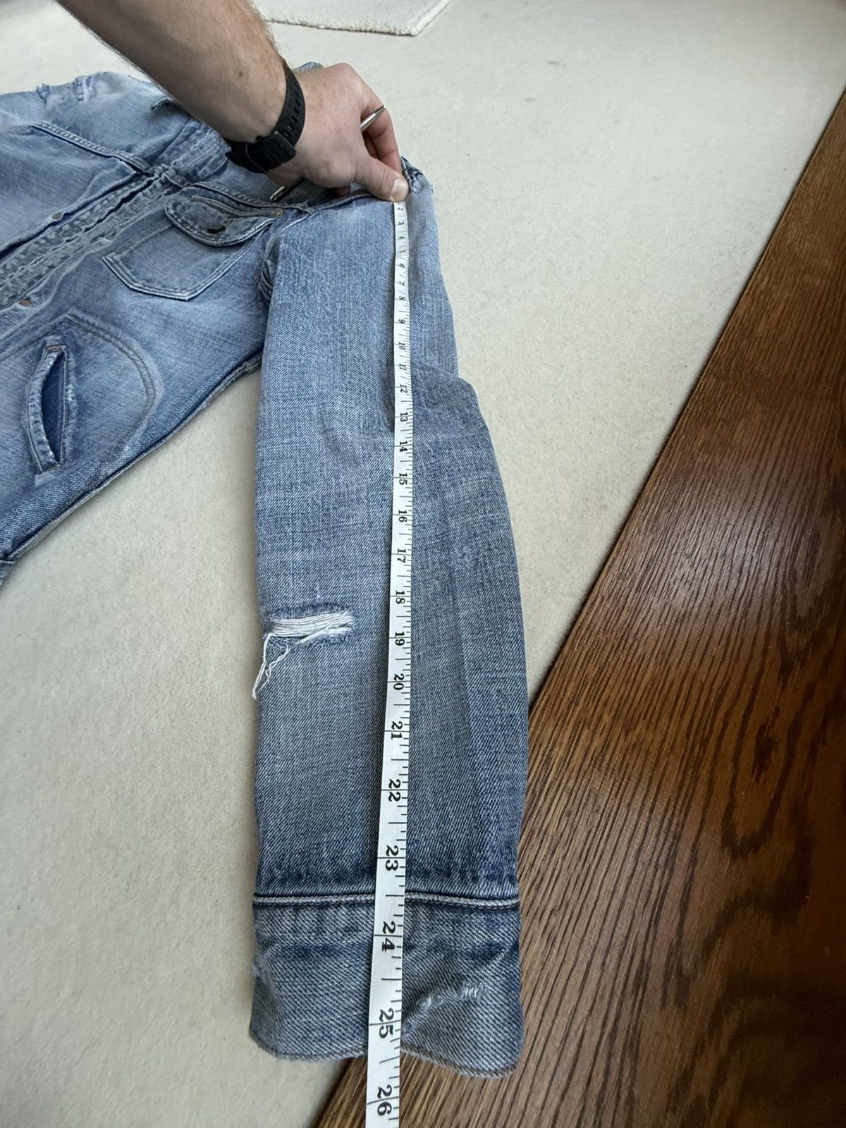 Saint Laurent Paris SS22 Saint Laurent zip distressed denim trucker jacket 50 Size US M / EU 48-50 / 2 - 6 Thumbnail