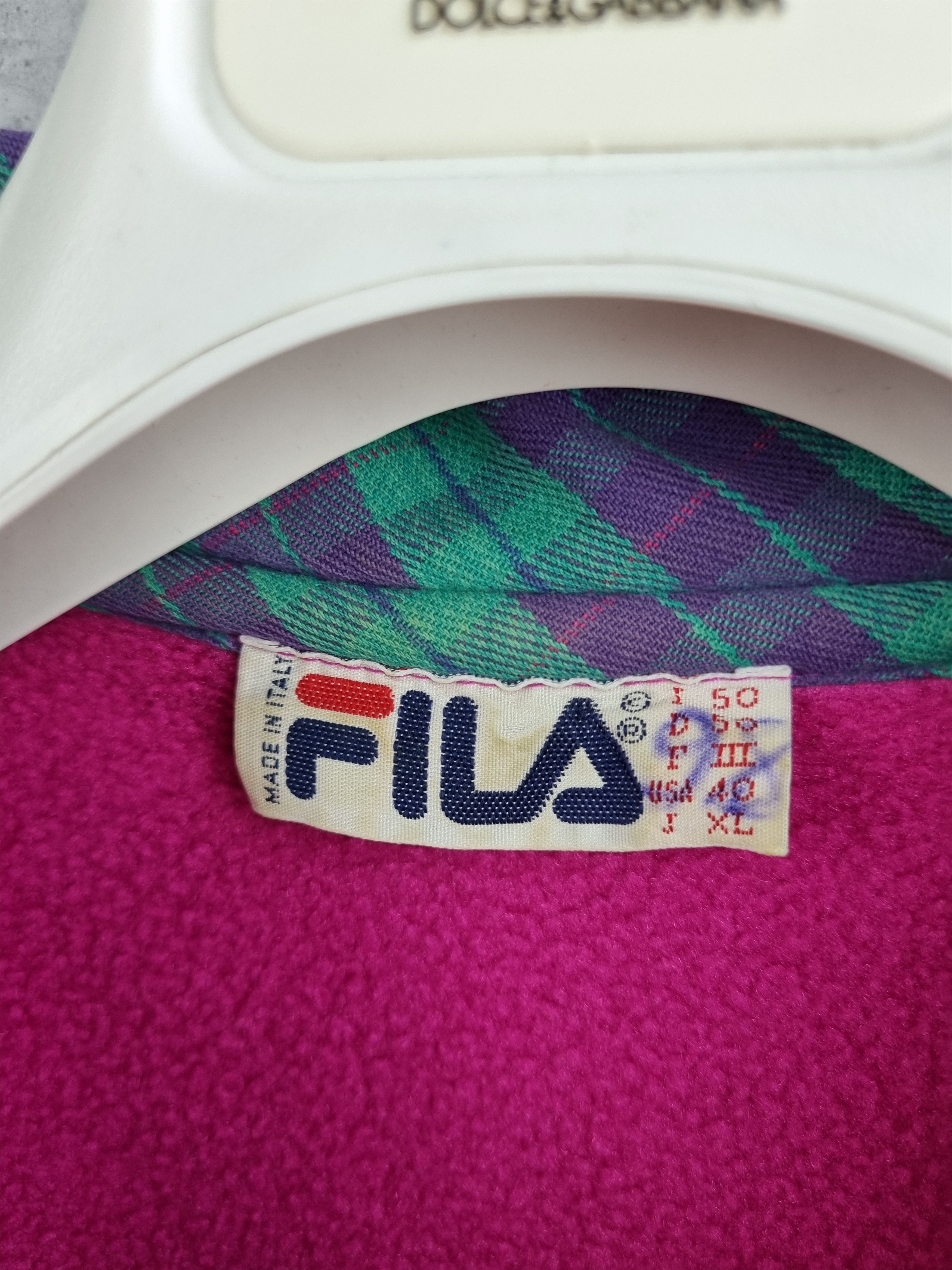 Fila × Vintage Rare 80s FILA Wyoming Embroidered Logo Fleece Pullover Size US L / EU 52-54 / 3 - 7 Thumbnail