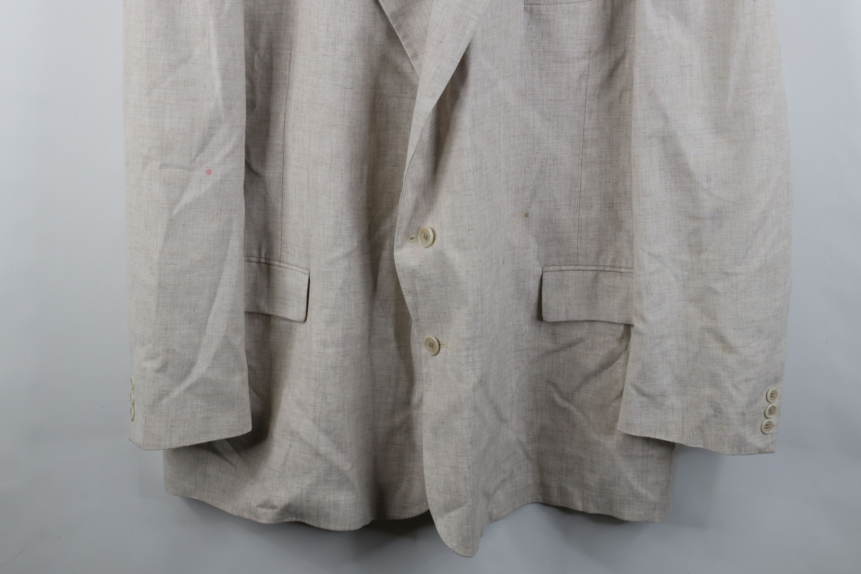 Vintage Vintage 90s Streetwear Linen Blend Coat Blazer Jacket USA Size US XXL / EU 58 / 5 - 3 Thumbnail