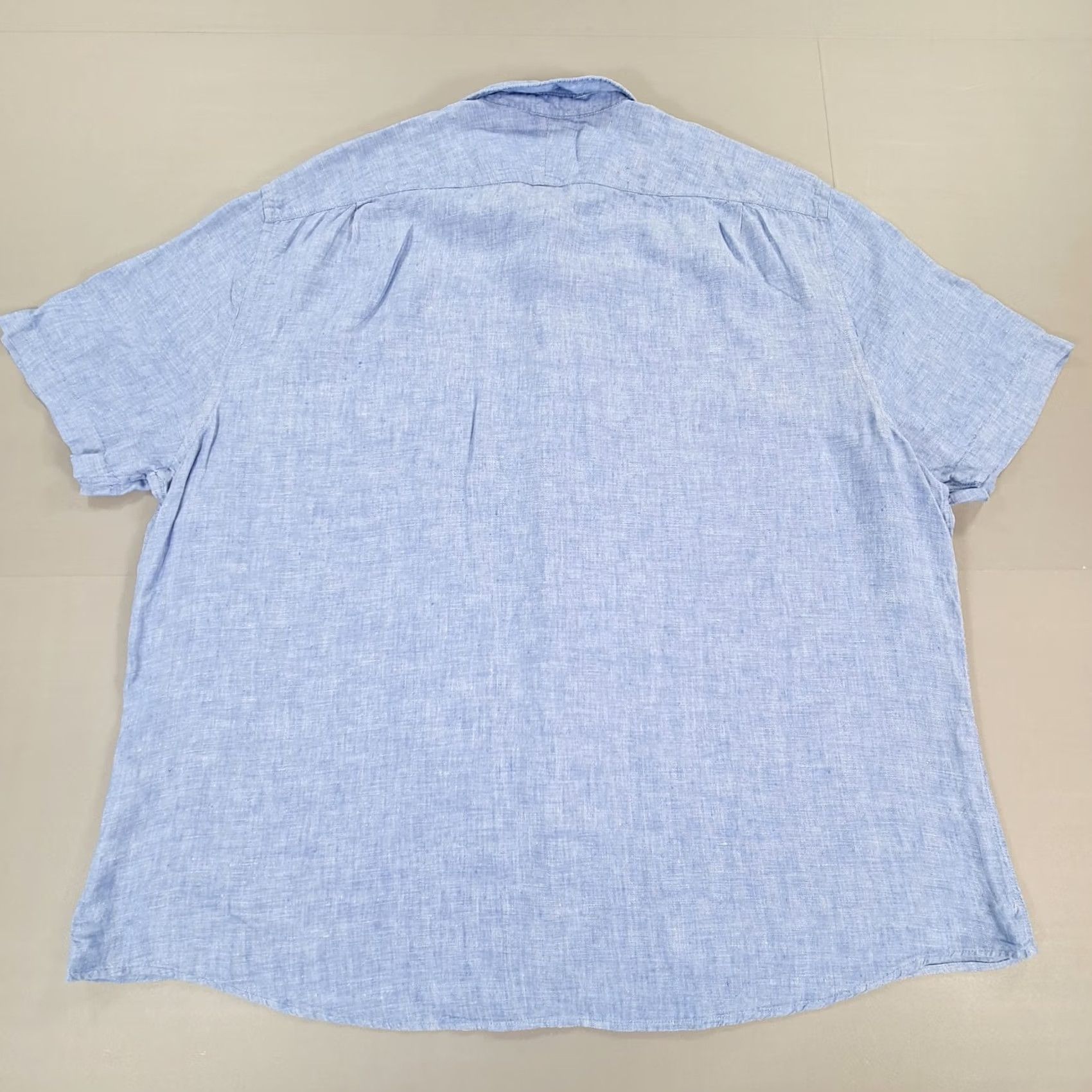 Charles Tyrwhitt Charles Tyrwhitt Mens Shirt 3XL Blue Linen Button-Up Long Sleeve Collared Casual Classic Fit Summer Holiday Mens Size US XXL / EU 58 / 5 - 5 Thumbnail