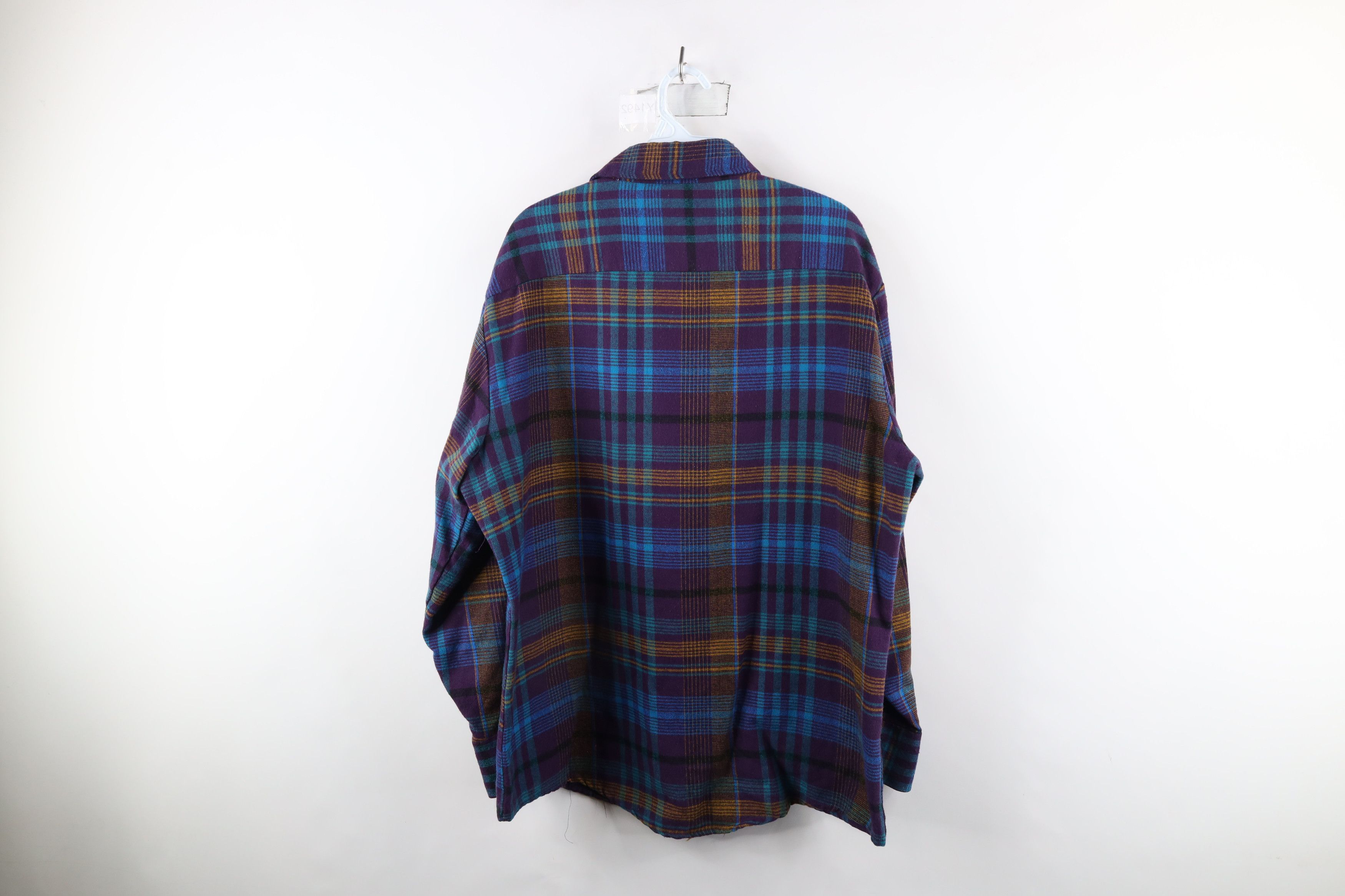 Vintage Vintage 70s Streetwear Collared Button Shirt Rainbow Plaid Size US L / EU 52-54 / 3 - 11 Thumbnail