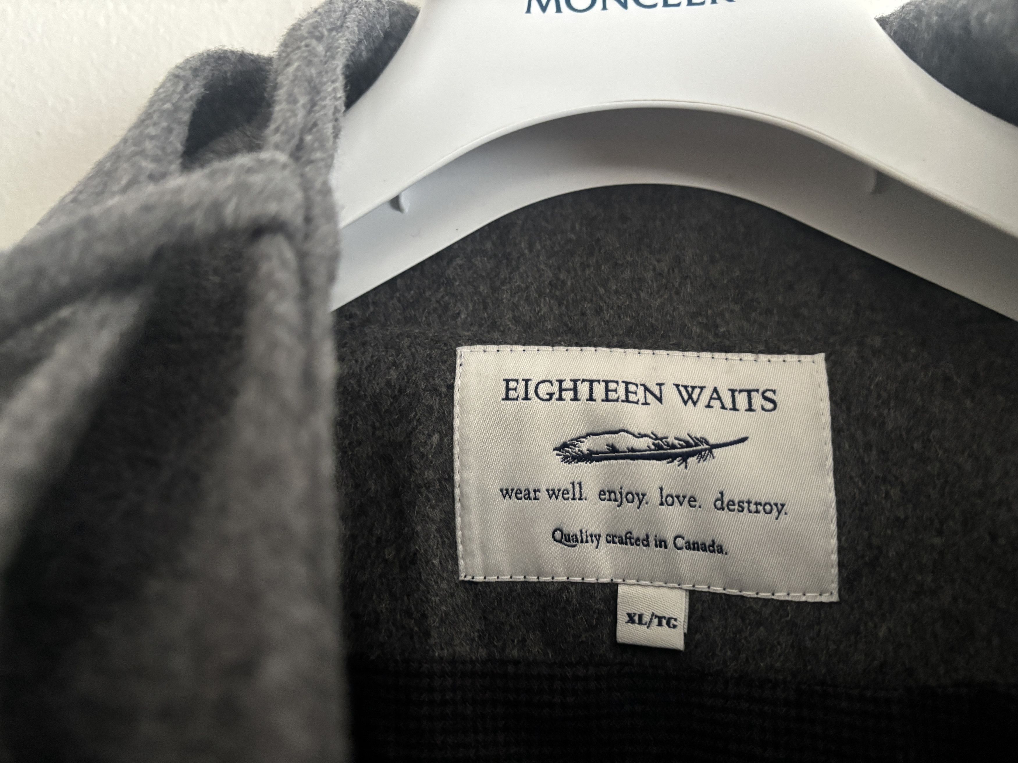 18 Waits $395 Grey Wool Pea Coat / Brigadier Jacket Large - XL Size US L / EU 52-54 / 3 - 10 Thumbnail