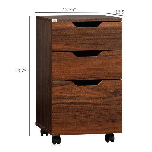 Designer × Homemade HOMCOM 3 Drawer Office Storage Cabinet, Under Desk Cabinet w Size US L / EU 52-54 / 3 - 6 Thumbnail