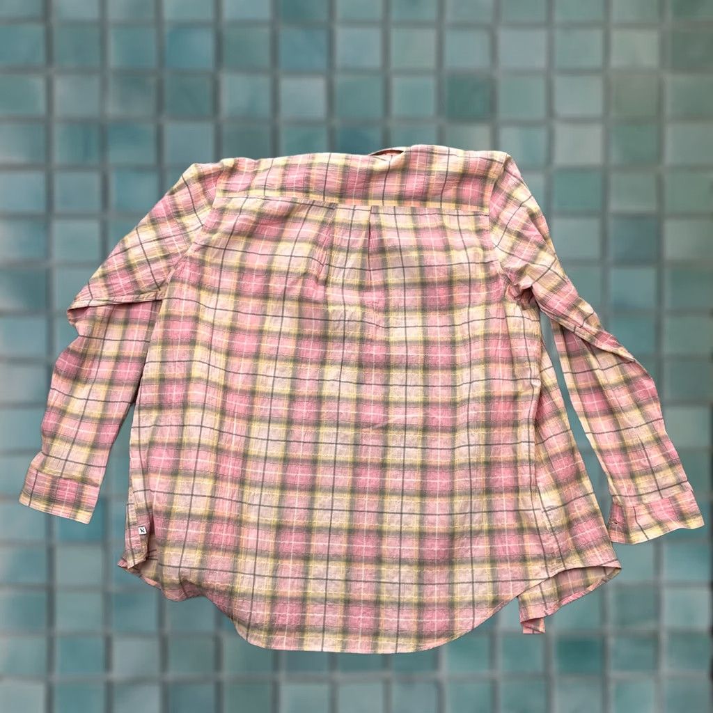 Eddie Bauer Eddie Bauer Shirt Womens XL Pink Plaid Cotton Stretch Button Up Pleated Size XL / US 12-14 / IT 48-50 - 1 Thumbnail